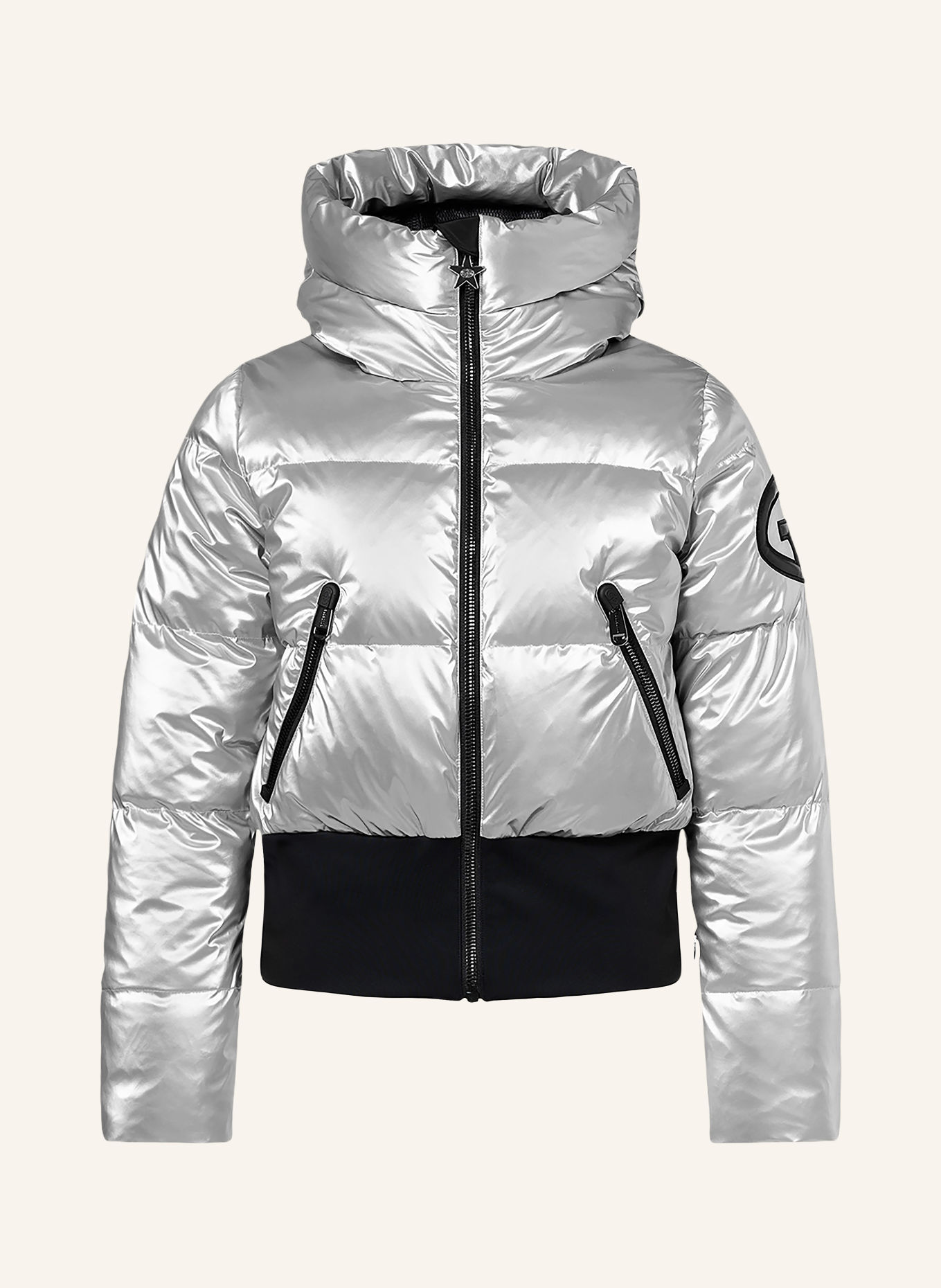 GOLDBERGH BOMBARDINO Down ski jacket: SILVER / BLACK