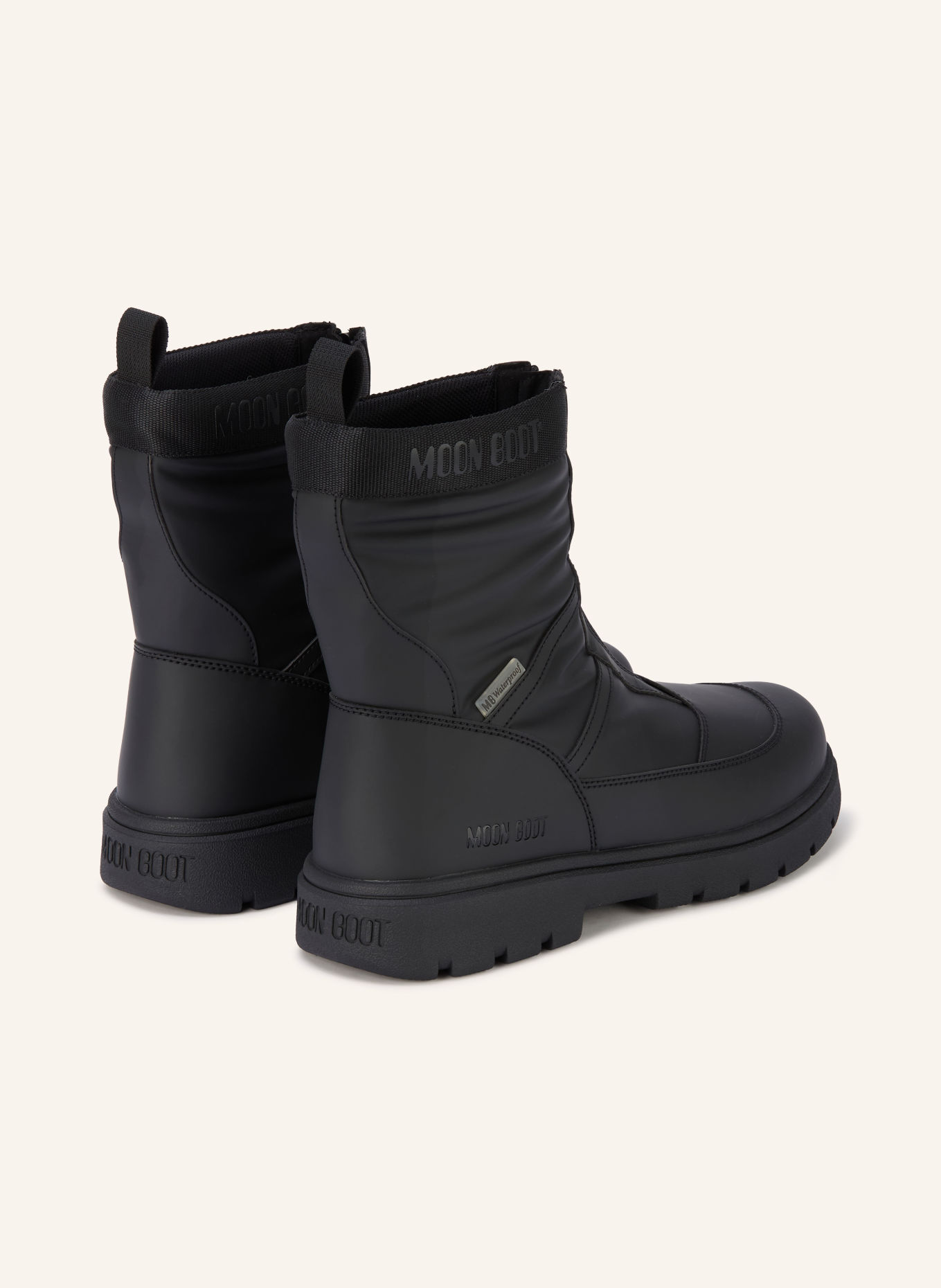 MOON BOOT Moon Boots MB COMBAT ZIP BOOT WP: SCHWARZ