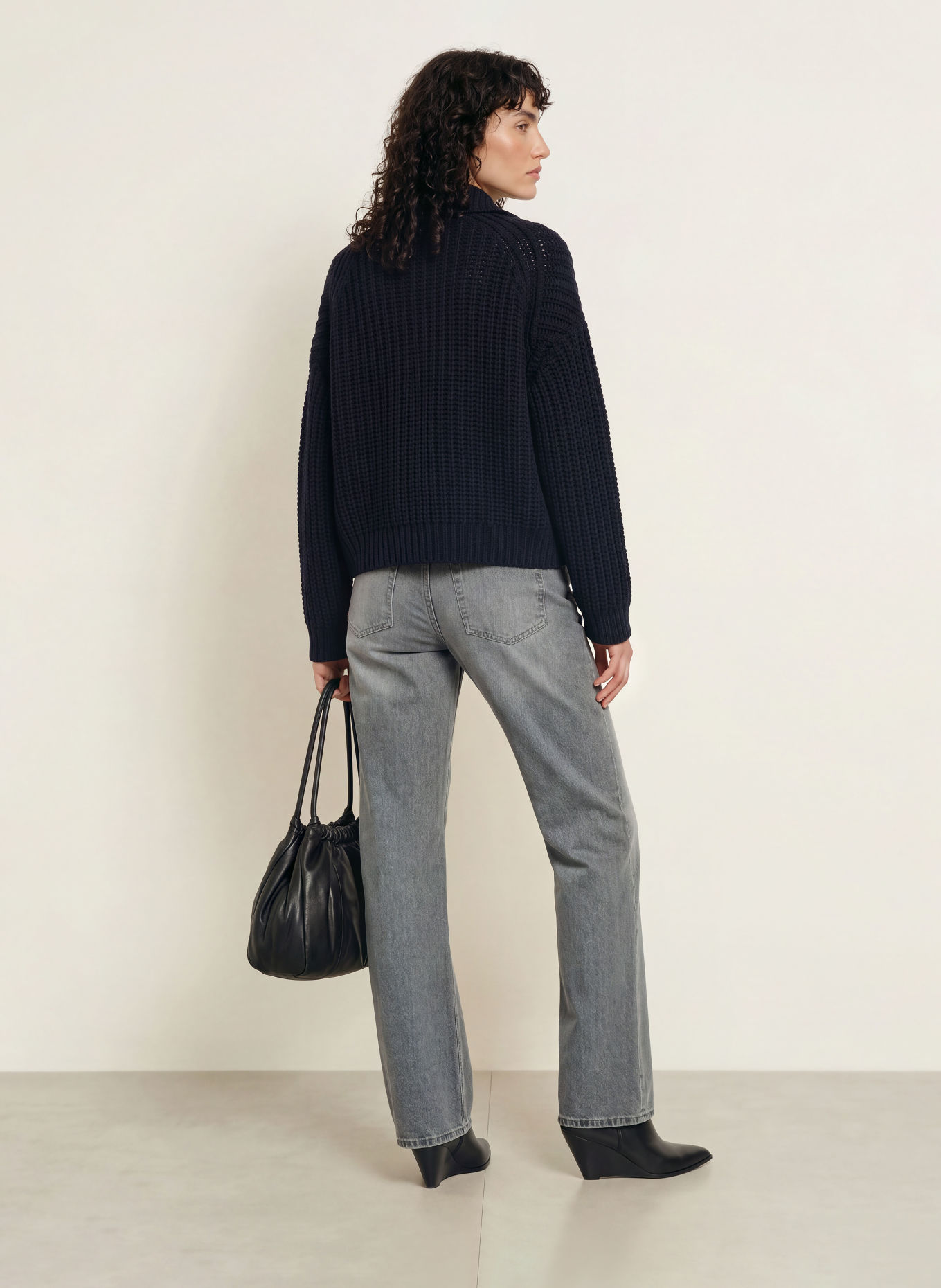 CLOSED Jeansy wide leg GILLAN: MGY MID GREY