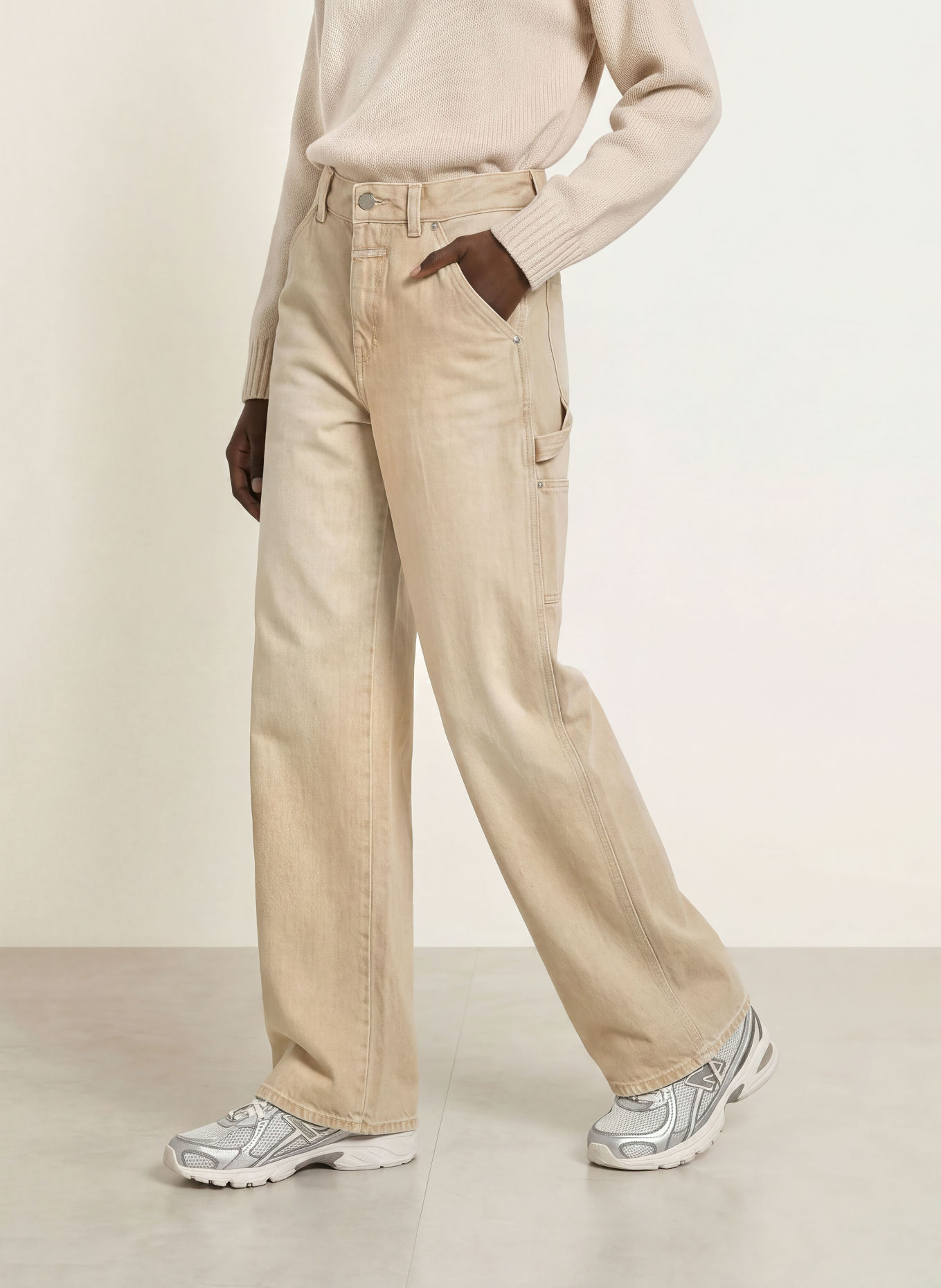 CLOSED Jean wide leg WESTON: 273 Wheat beige