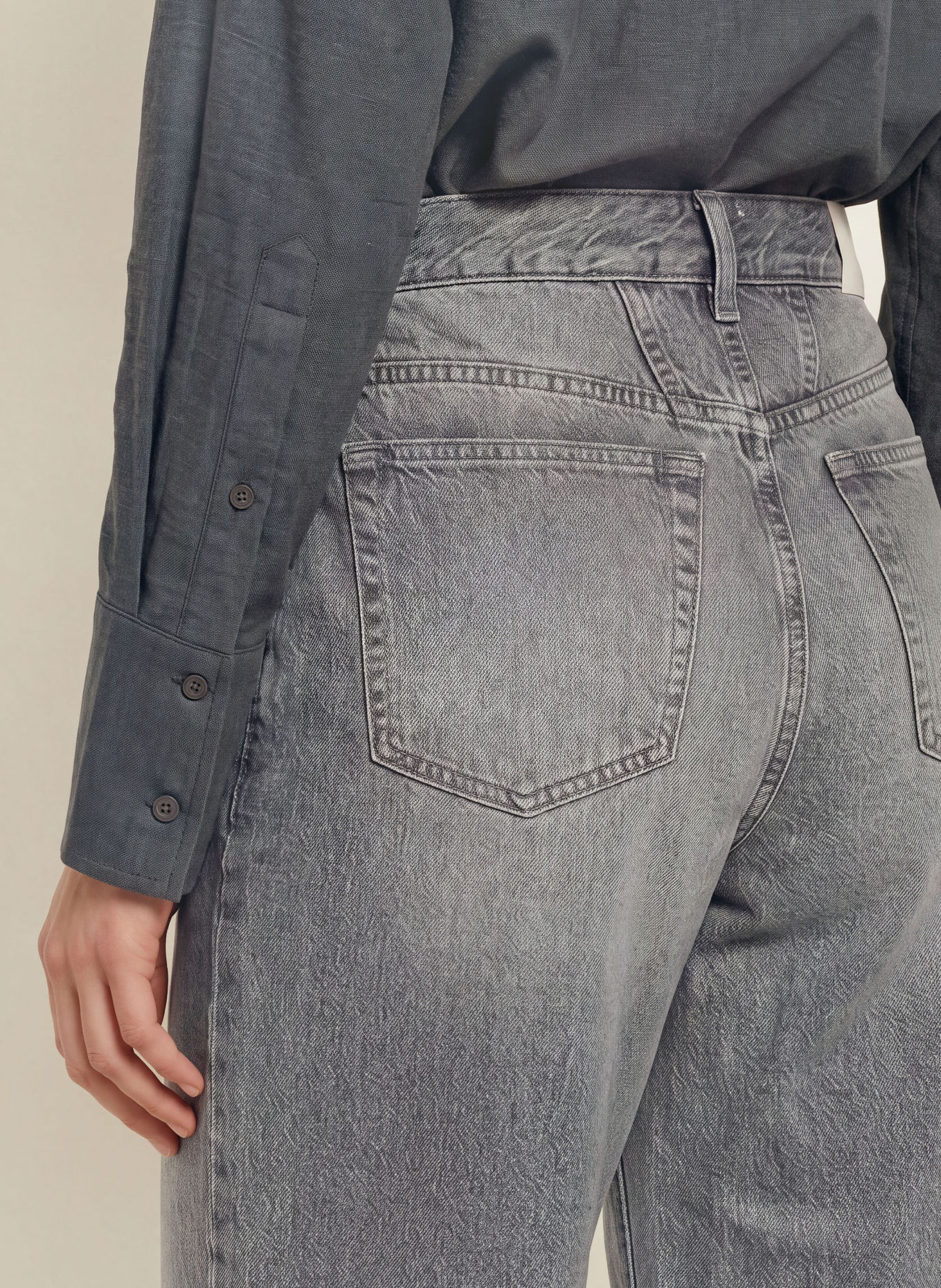 CLOSED Jean barrel JAZZIE: MGY MID GREY
