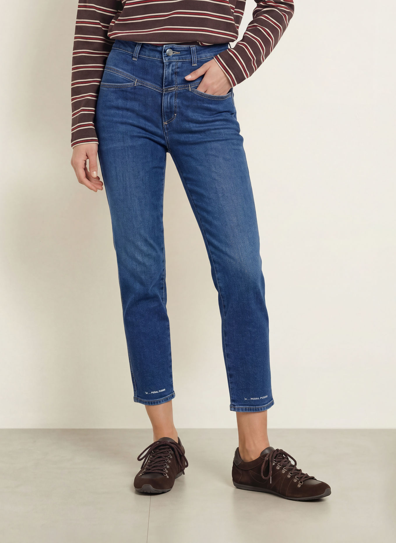 CLOSED Cropped jeans PEDAL PUSHER: MBL MID BLUE