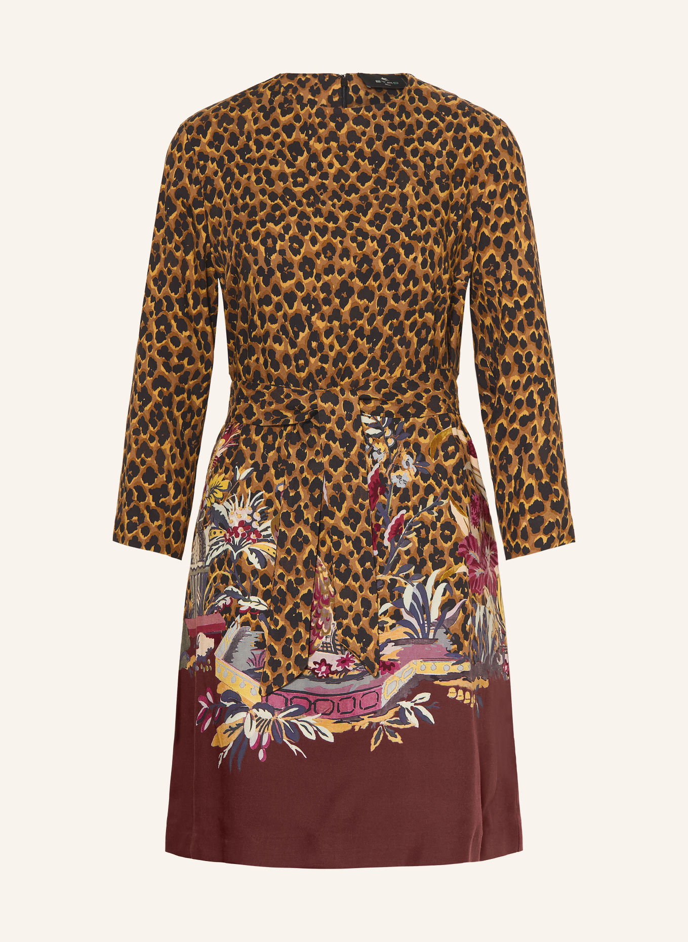 ETRO Kleid: BRAUN / DUNKELROT / SCHWARZ