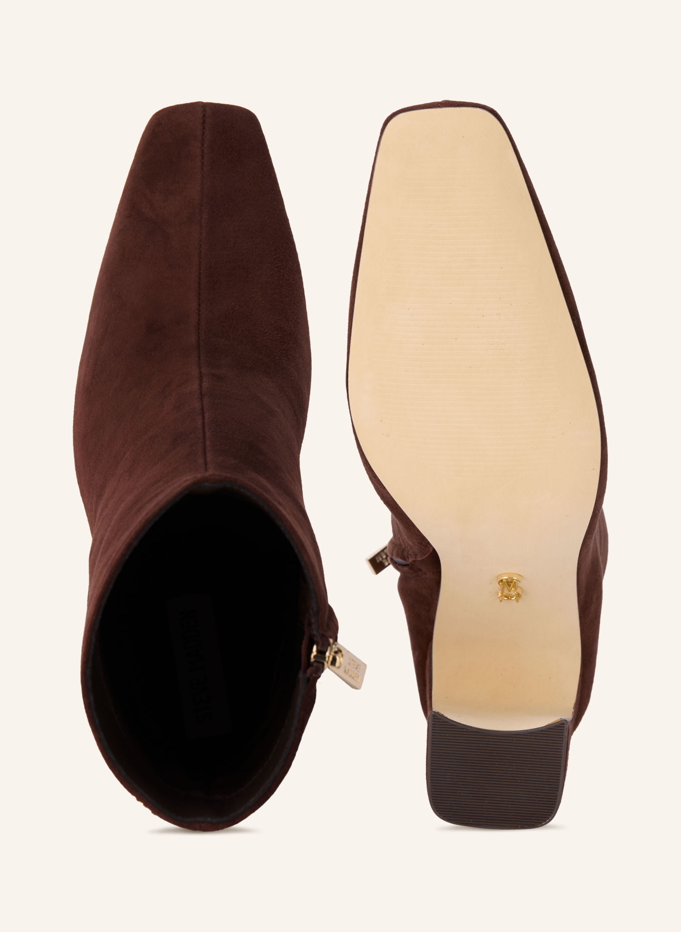 STEVE MADDEN Laarsjes FLARES: MARRON FONCÉ / GOUD