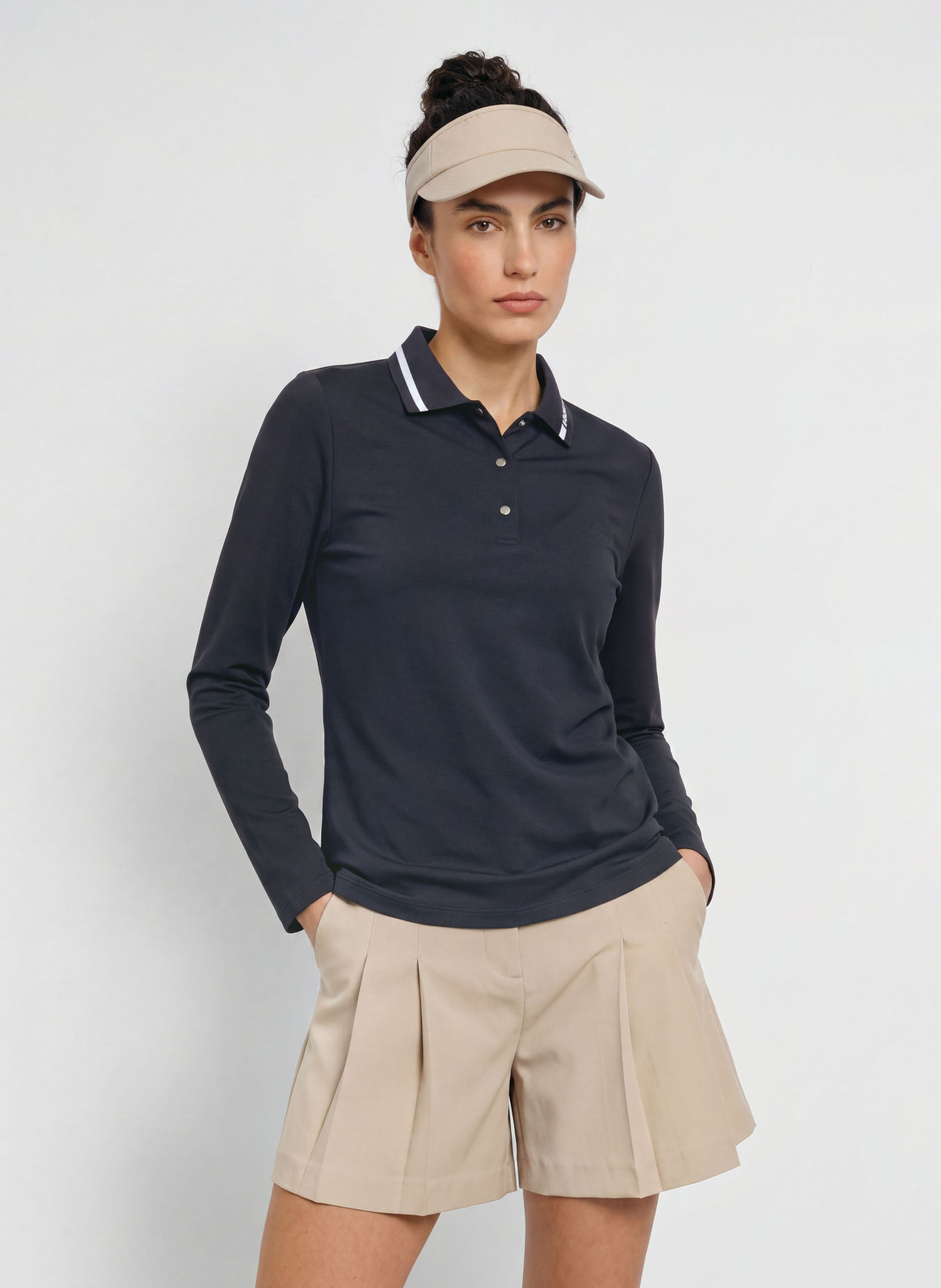 RÖHNISCH Piqué-Poloshirt: DUNKELBLAU / WEISS