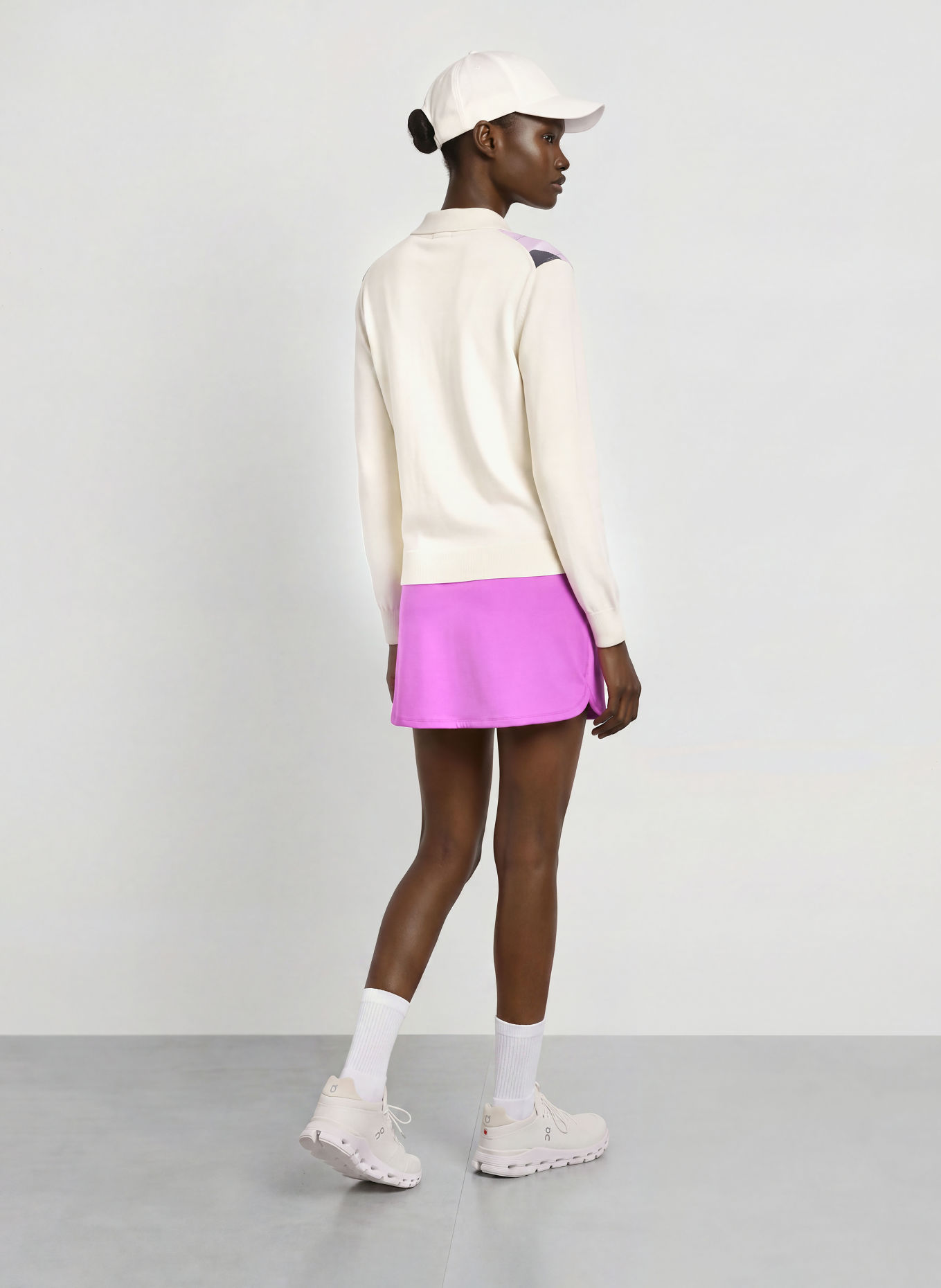 RÖHNISCH Strick-Poloshirt HERITAGE Regular Fit: HELLLILA / CREME / DUNKELBLAU
