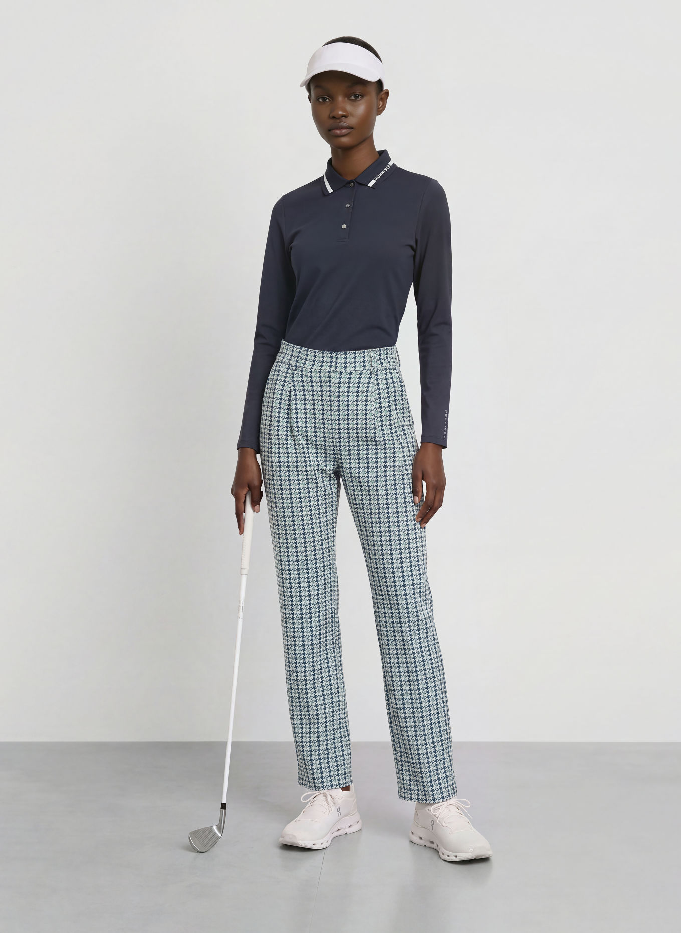 RÖHNISCH Golfbroek ELEVATE: ECRU / BEIGE / DONKERBLAUW