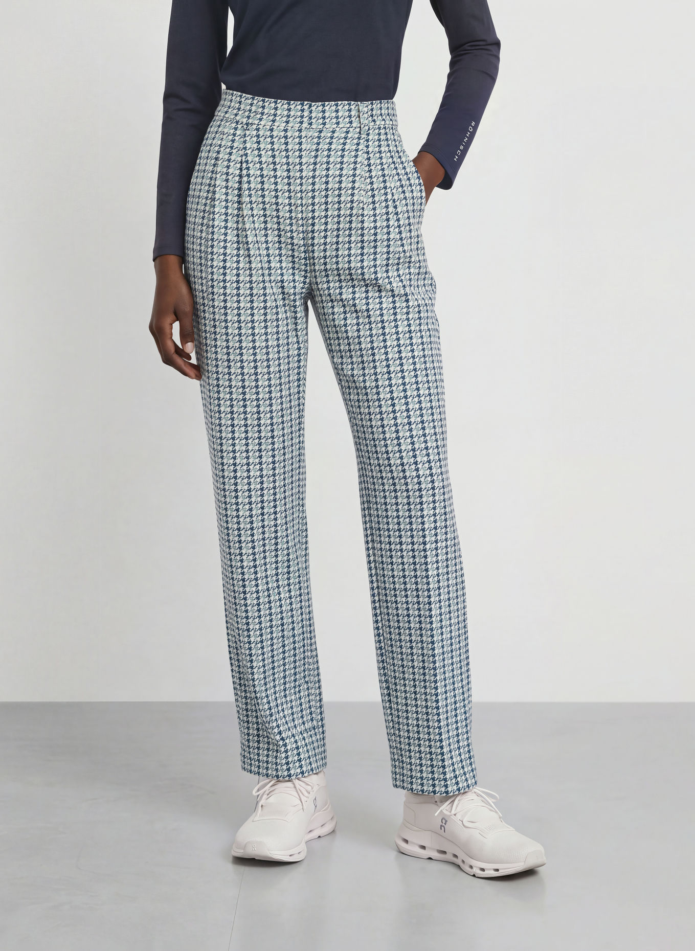 RÖHNISCH Golfbroek ELEVATE: ECRU / BEIGE / DONKERBLAUW