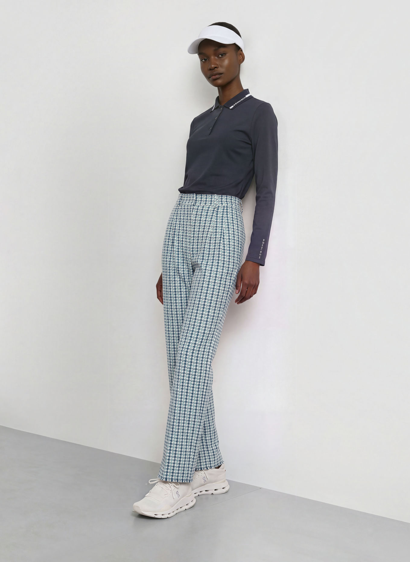RÖHNISCH Golfbroek ELEVATE: ECRU / BEIGE / DONKERBLAUW