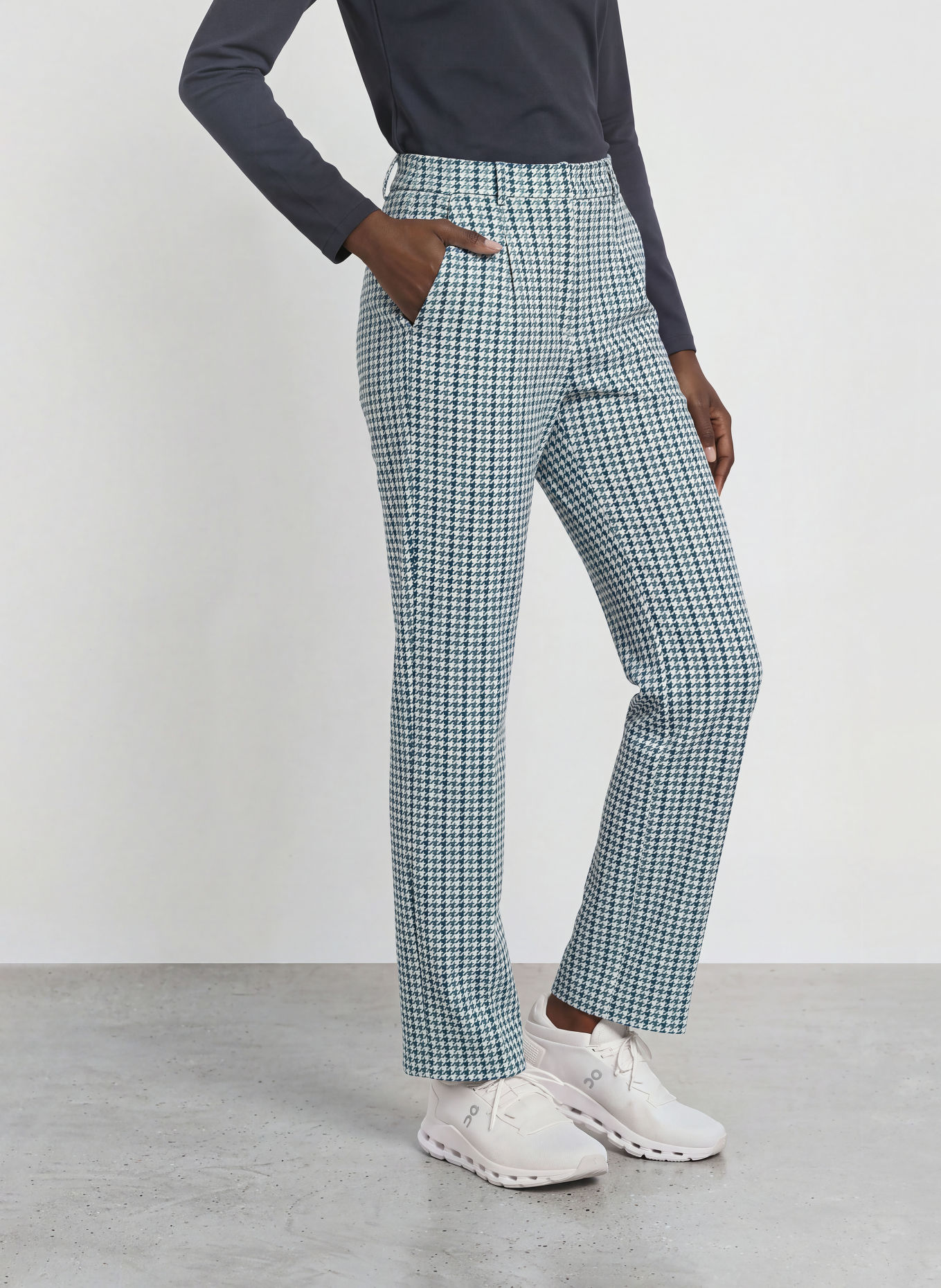 RÖHNISCH Golfbroek ELEVATE: ECRU / BEIGE / DONKERBLAUW