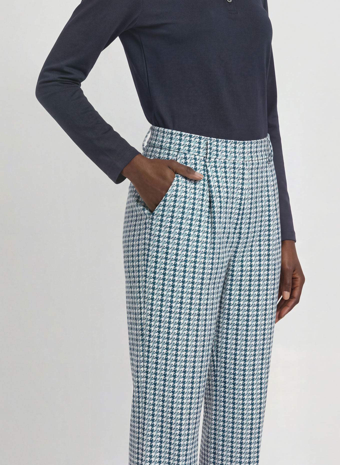 RÖHNISCH Golfbroek ELEVATE: ECRU / BEIGE / DONKERBLAUW