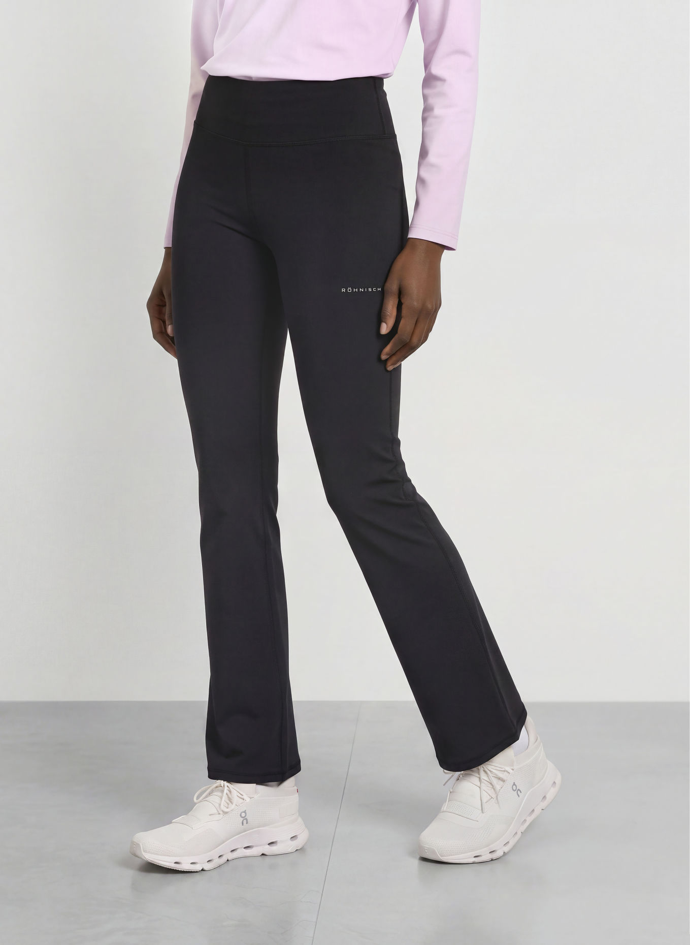 RÖHNISCH THERMAFLOW FLARE HIGH WAIST Leggings: BLACK