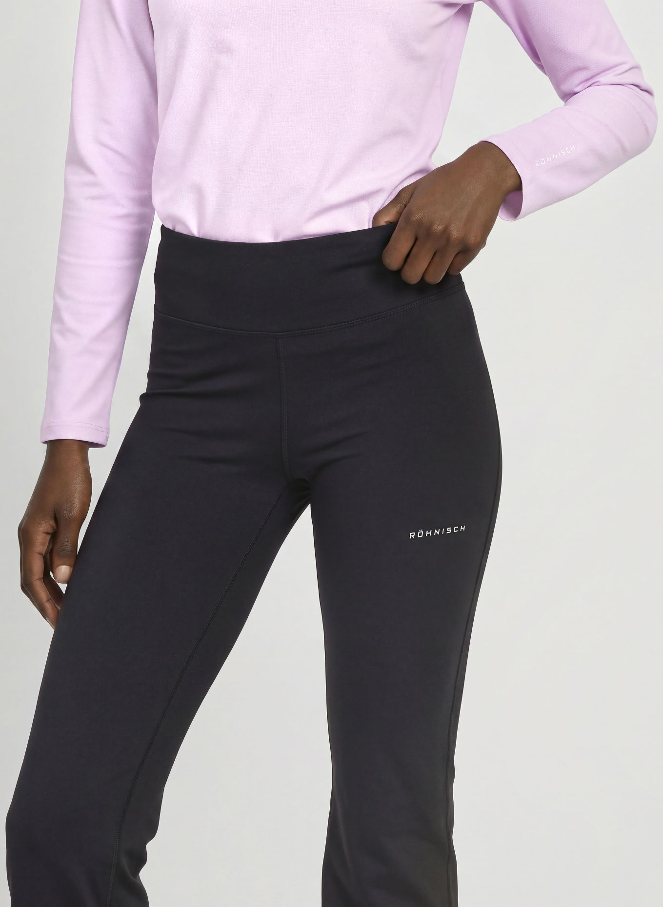 RÖHNISCH THERMAFLOW FLARE HIGH WAIST Leggings: BLACK