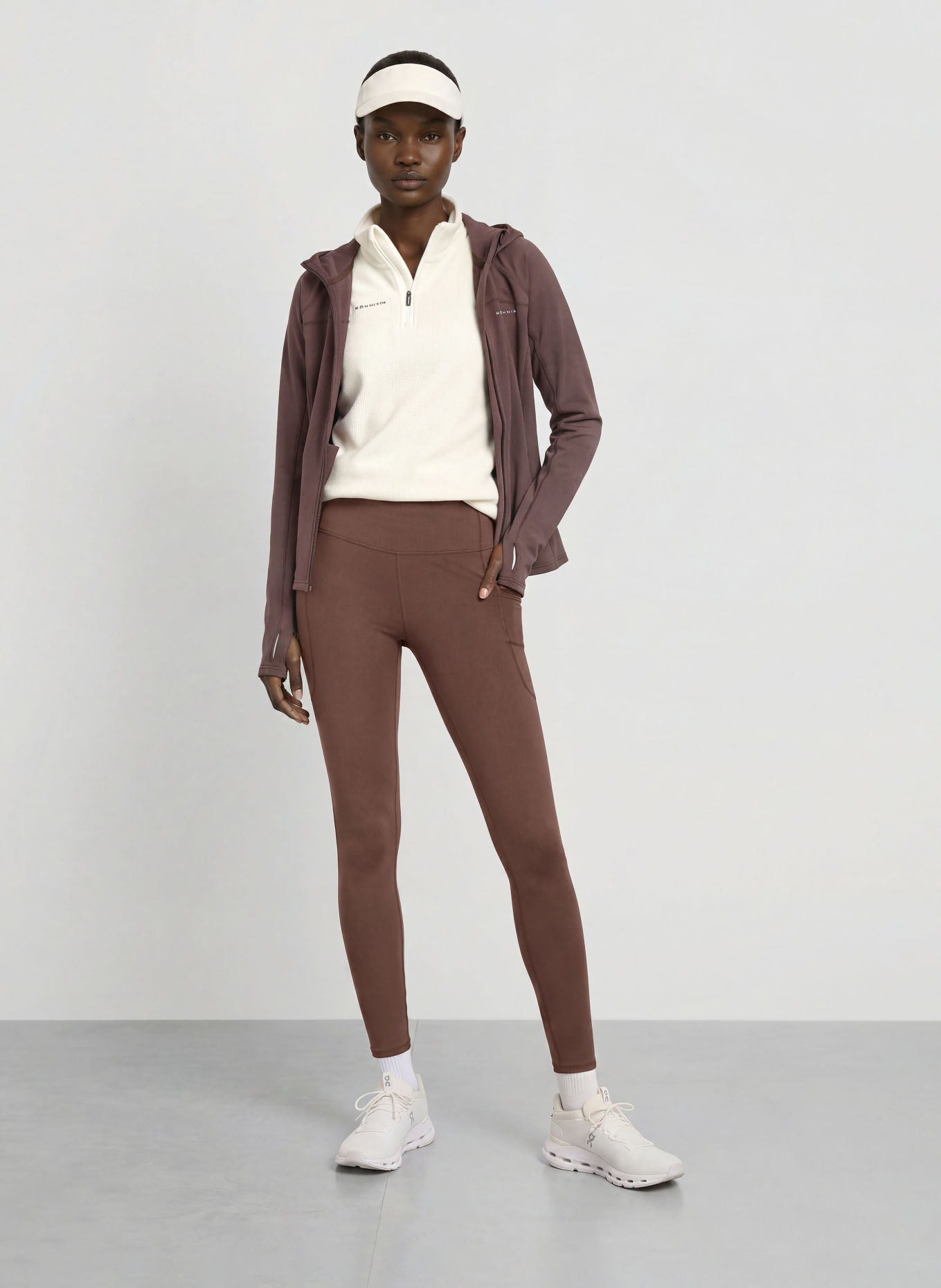 RÖHNISCH THERMAFLOW MAX HIGH WAIST Leggings: DARK BROWN