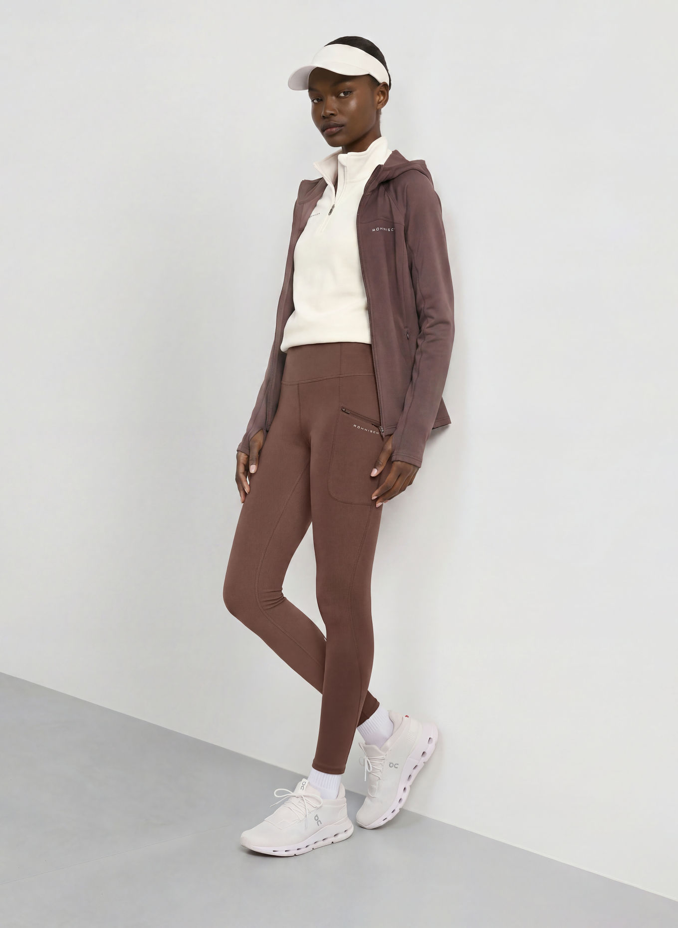 RÖHNISCH THERMAFLOW MAX HIGH WAIST Leggings: DARK BROWN