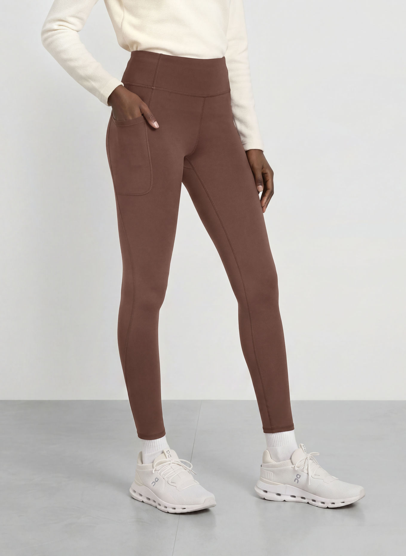 RÖHNISCH THERMAFLOW MAX HIGH WAIST Leggings: DARK BROWN