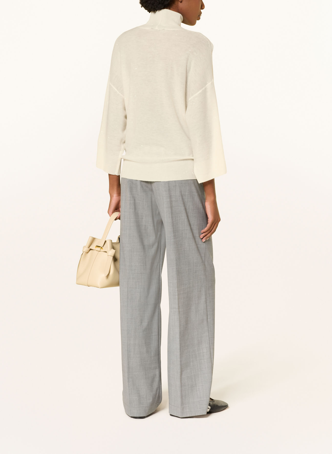 FABIANA FILIPPI Pullover mit 3/4-Arm und Pailletten: ECRU