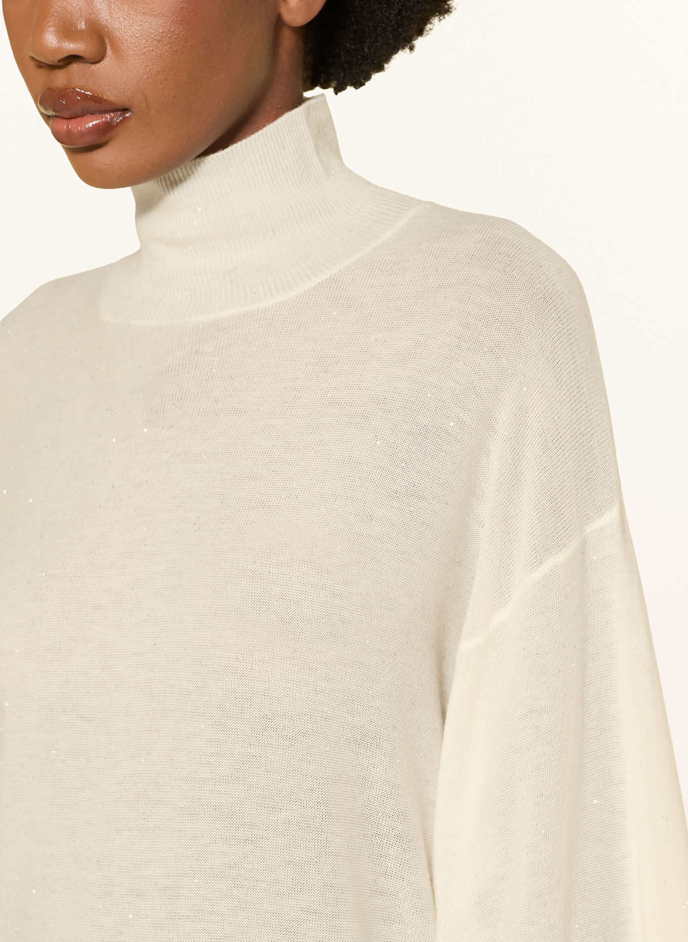 FABIANA FILIPPI Pullover mit 3/4-Arm und Pailletten: ECRU