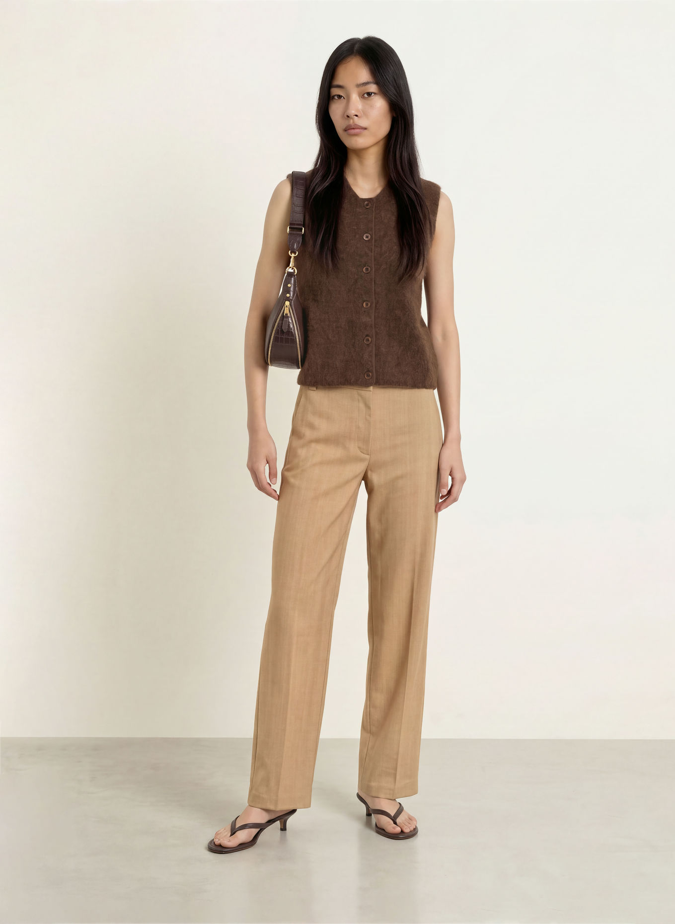 LIU JO Knit vest: BROWN