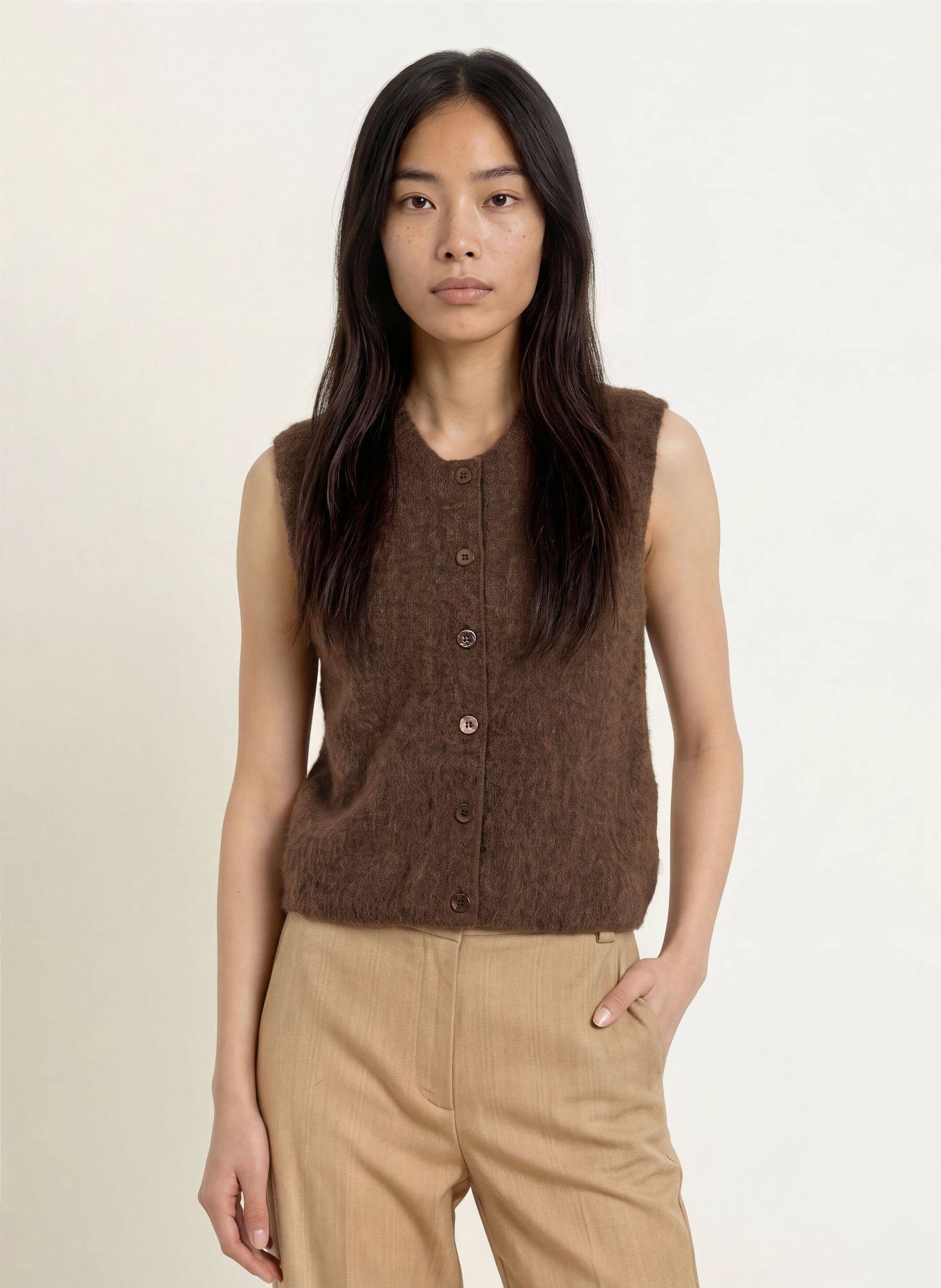 LIU JO Knit vest: BROWN