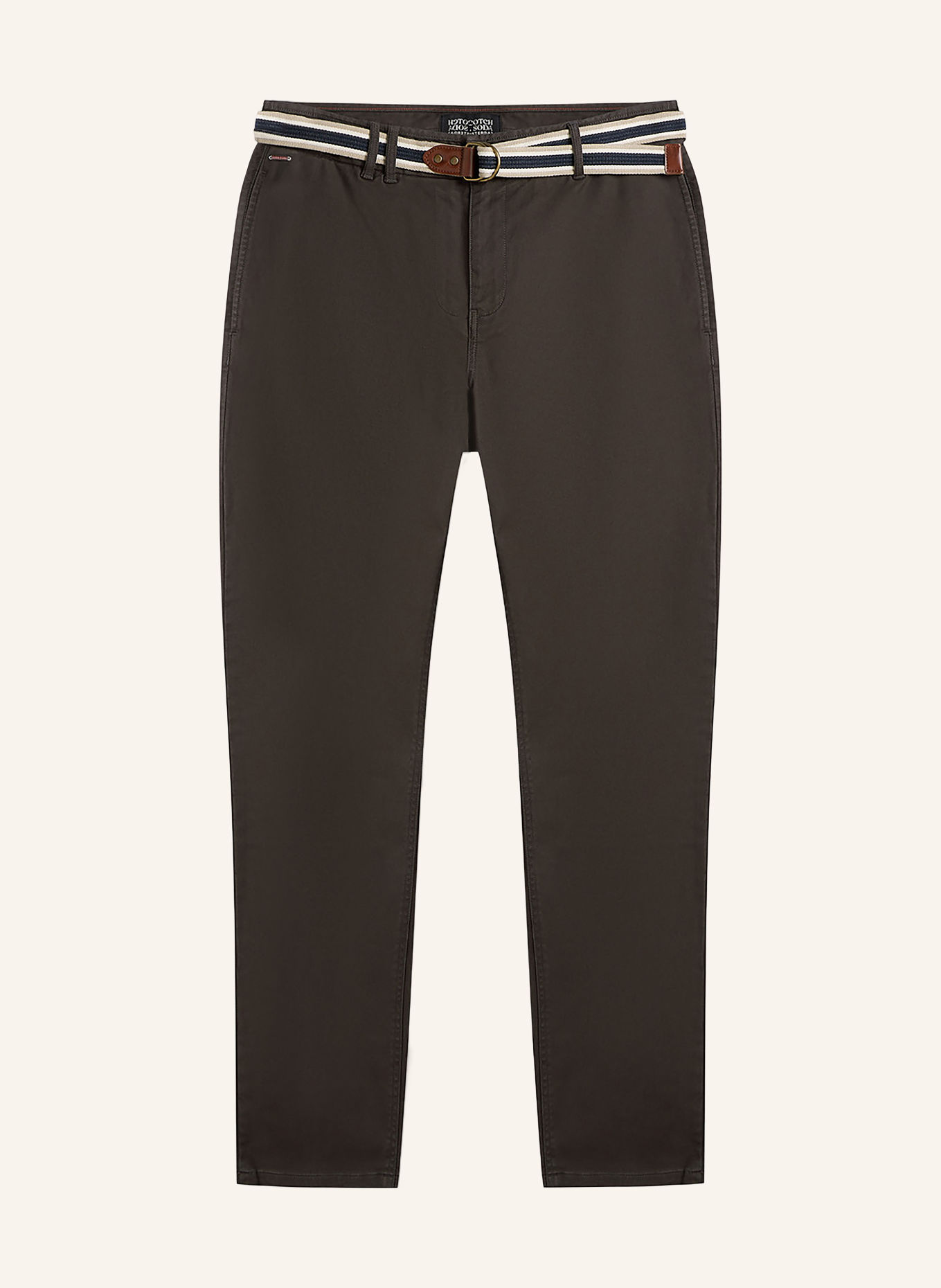 SCOTCH & SODA Regular-Fit Chinos: DARK GRAY