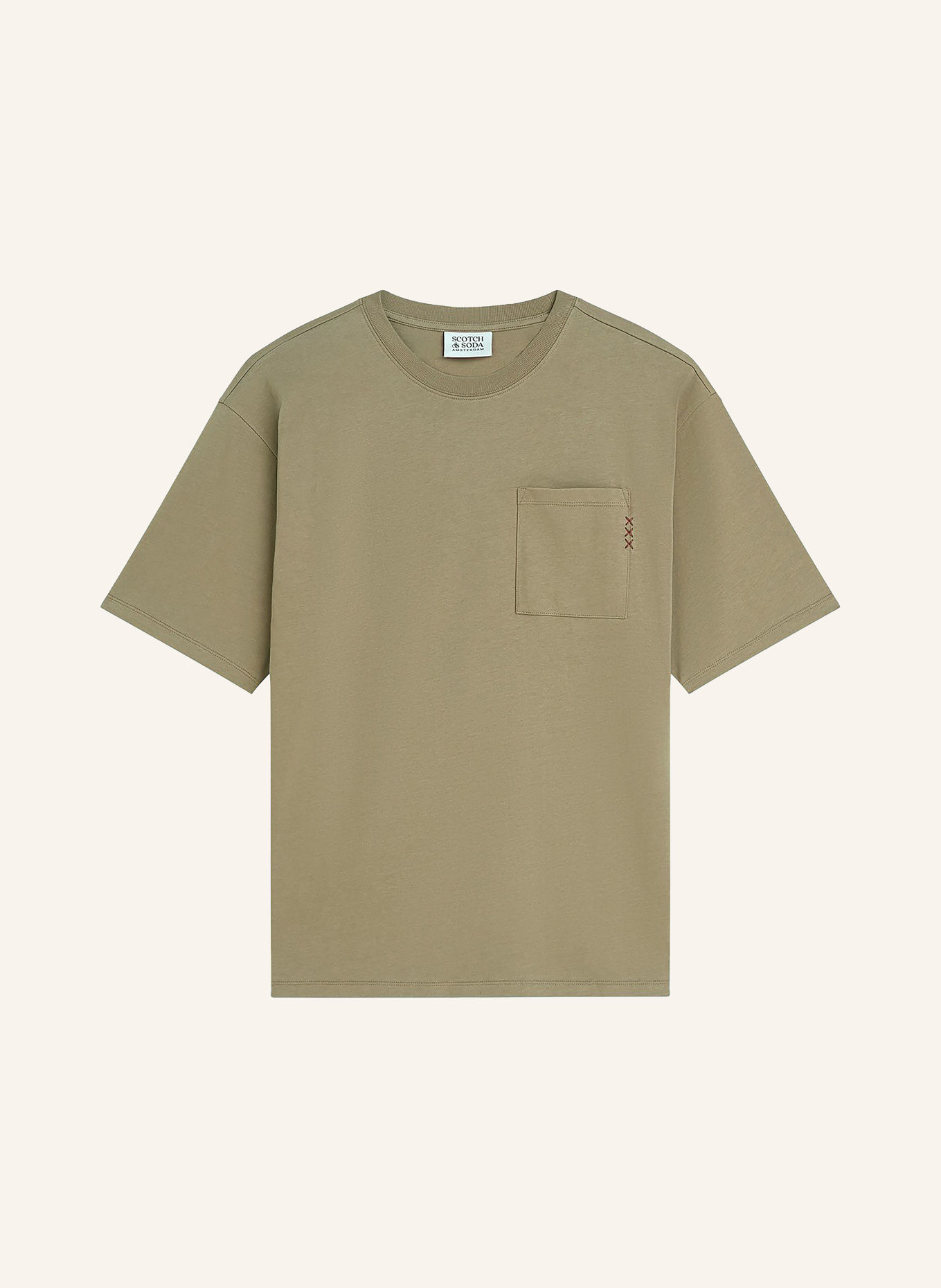 SCOTCH & SODA T-shirt: LIGHT BROWN