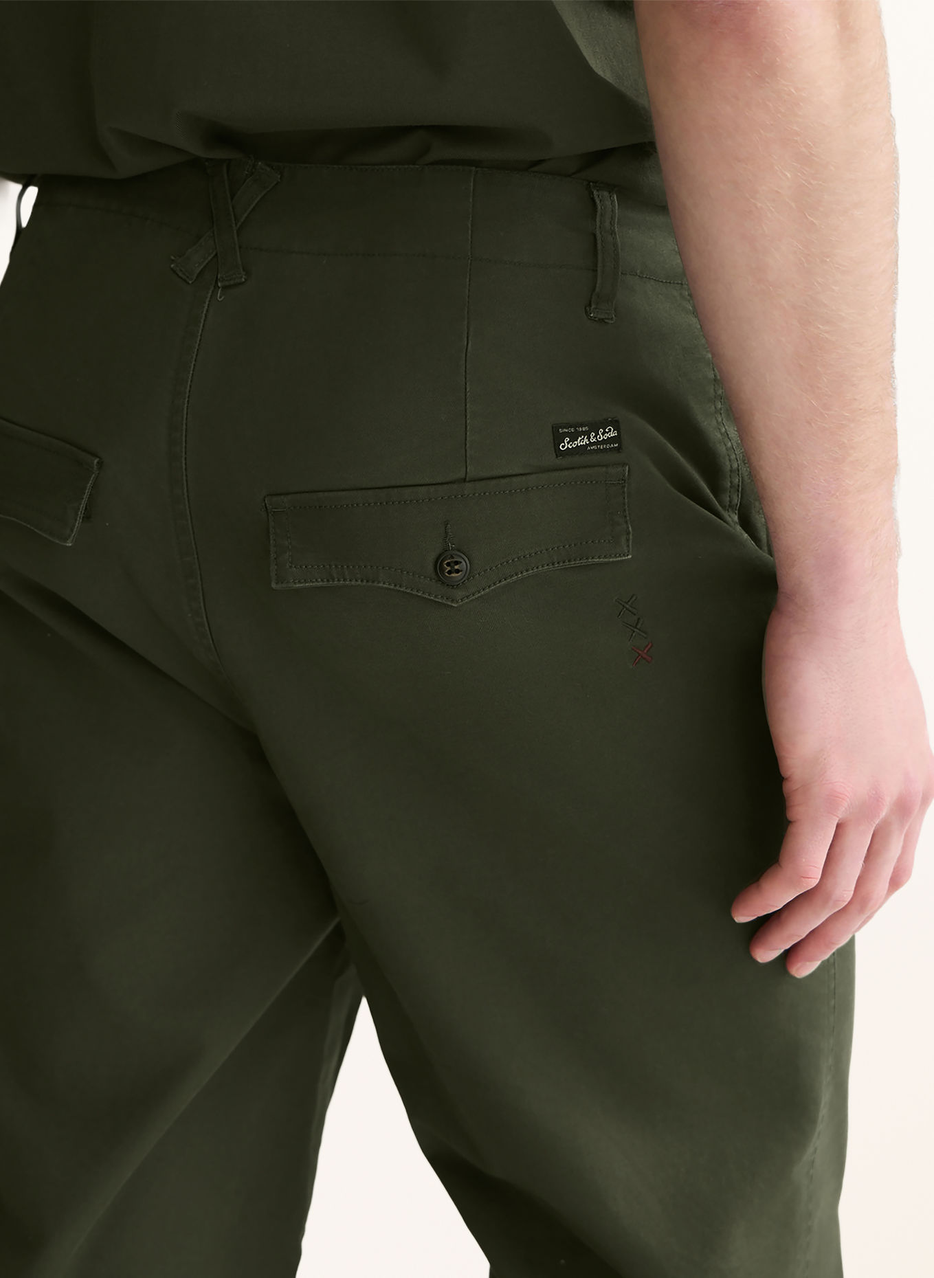 SCOTCH & SODA Chino PITCH Regular Fit: DUNKELGRÜN