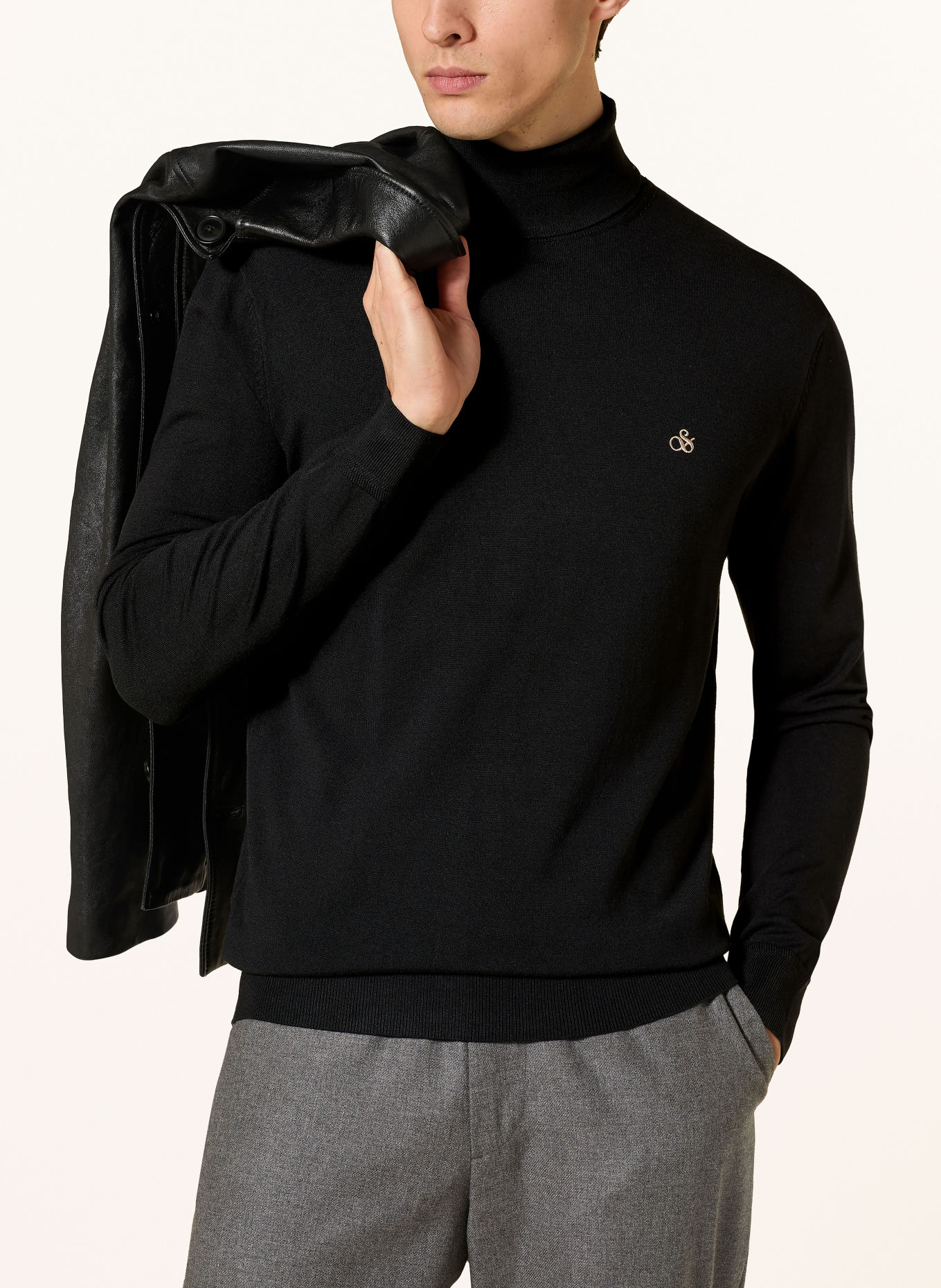 SCOTCH & SODA Turtleneck sweater: BLACK
