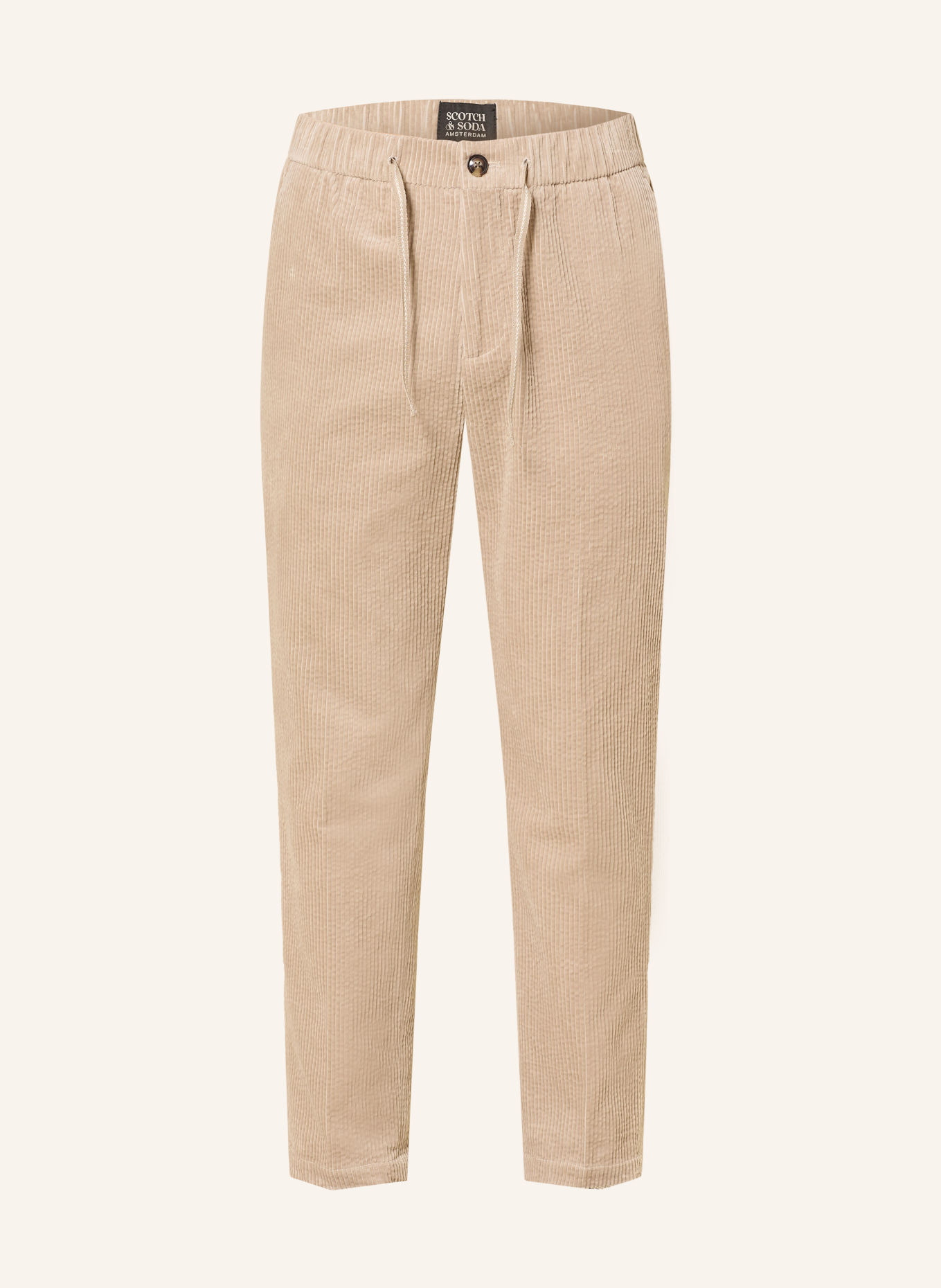 SCOTCH & SODA Slim-Fit Cord Pants: BEIGE