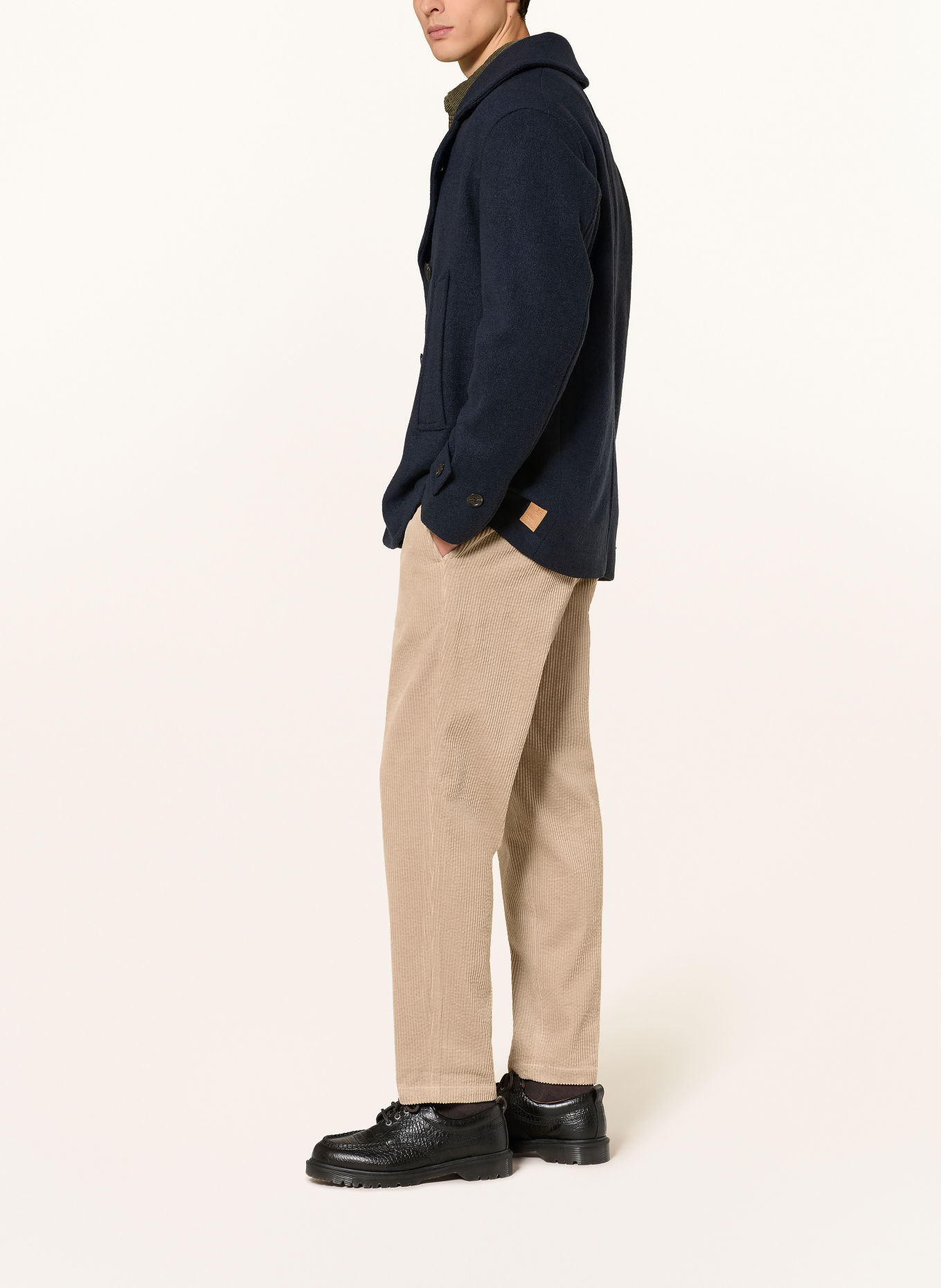 SCOTCH & SODA Slim-Fit Cord Pants: BEIGE