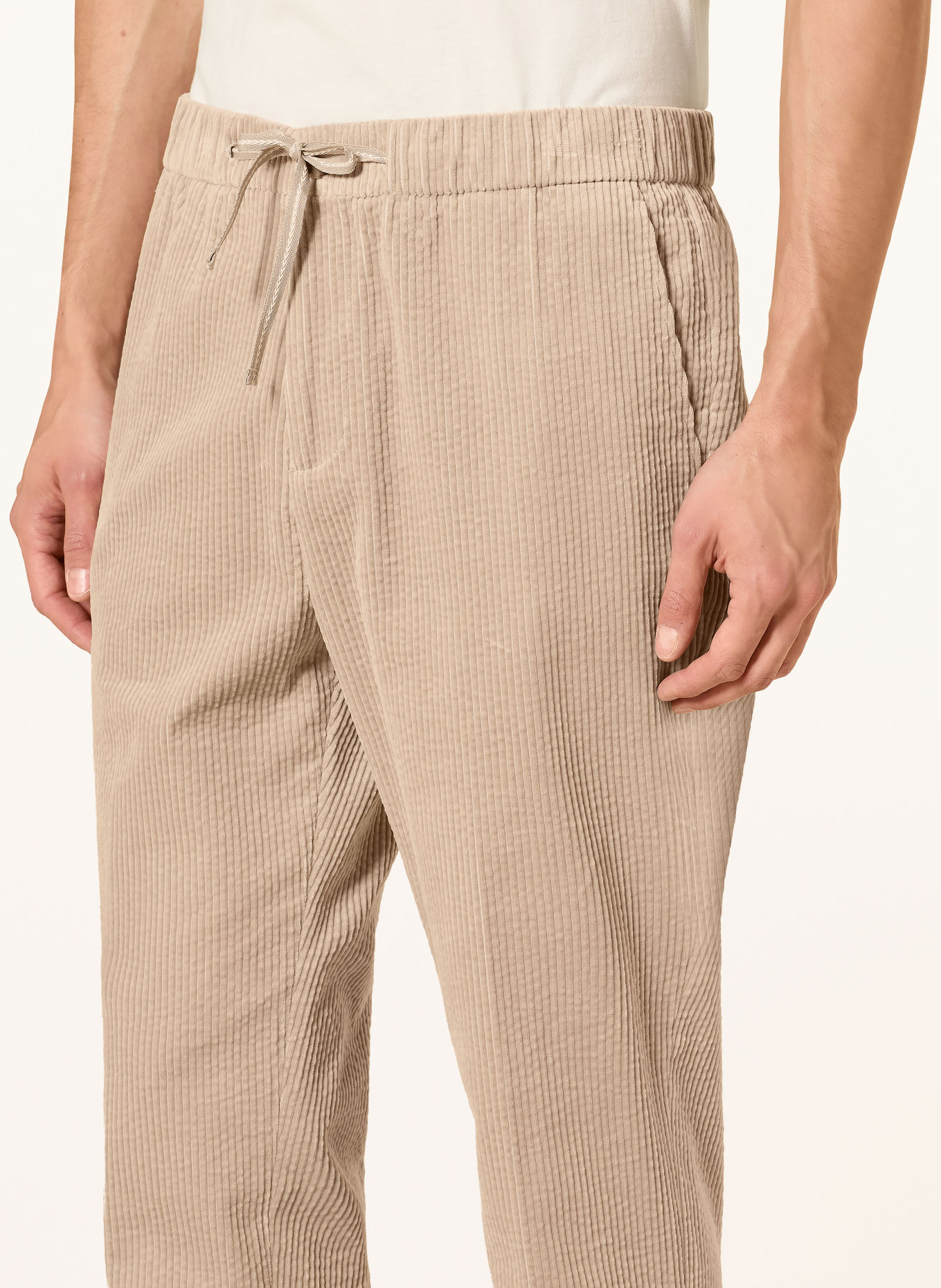 SCOTCH & SODA Slim-Fit Cord Pants: BEIGE