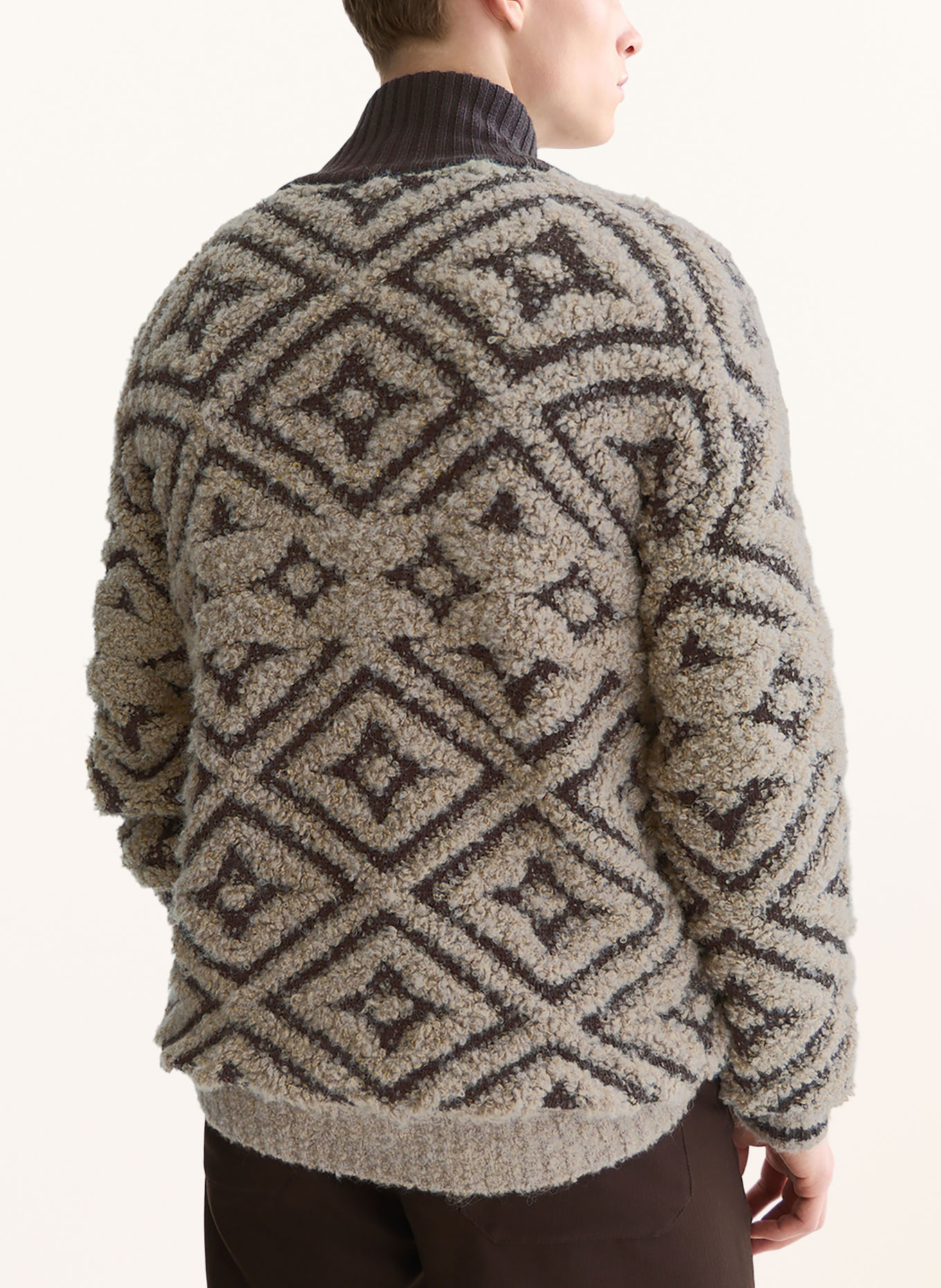 SCOTCH & SODA Strickjacke: DUNKELBRAUN / TAUPE