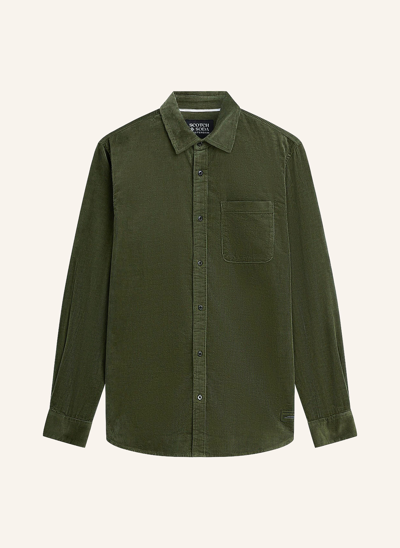 SCOTCH & SODA Cordoverhemd Regular Fit: KAKI