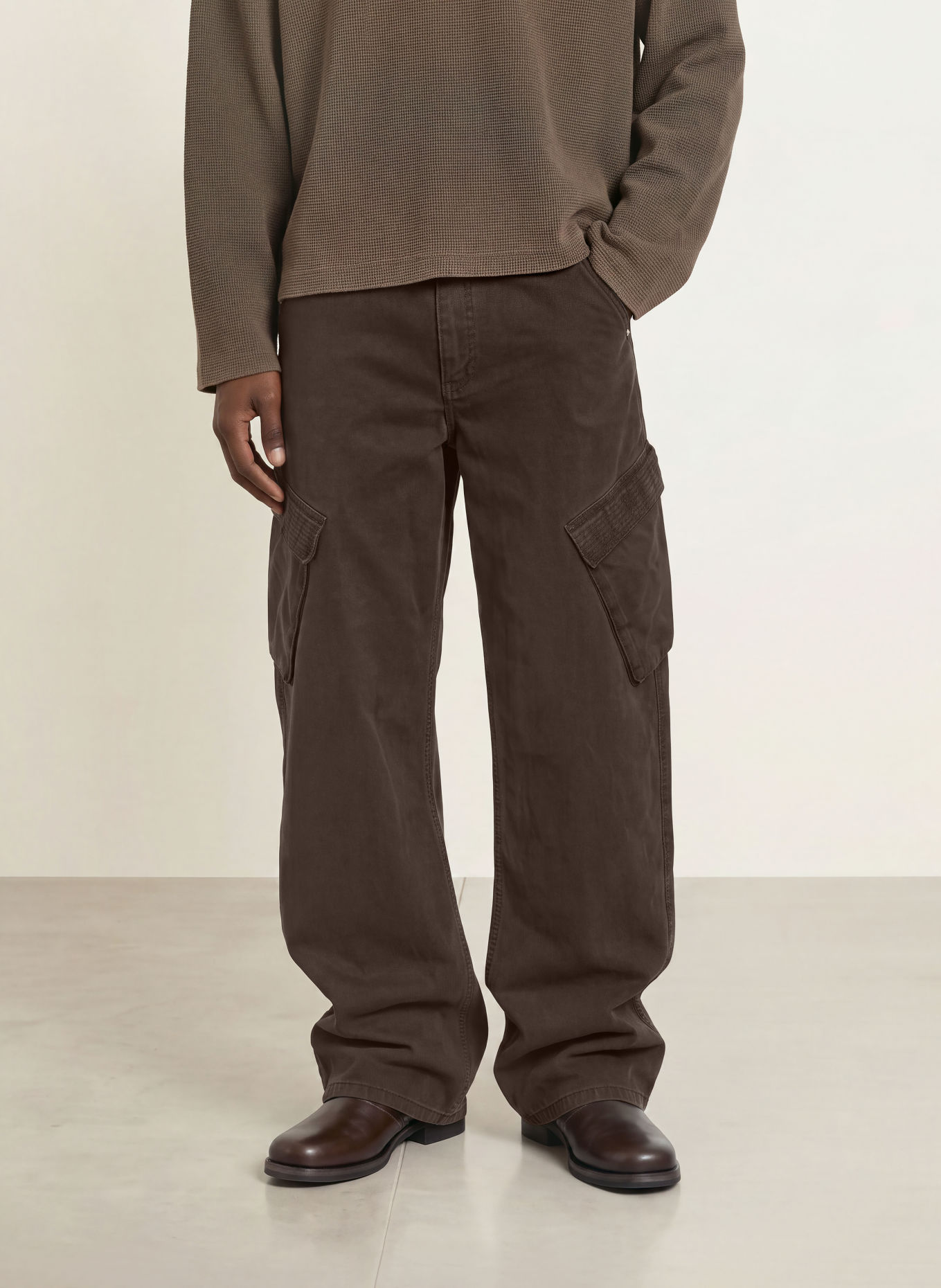 REPRESENT Cargo kalhoty Regular Fit: TMAVĚ HNĚDÁ