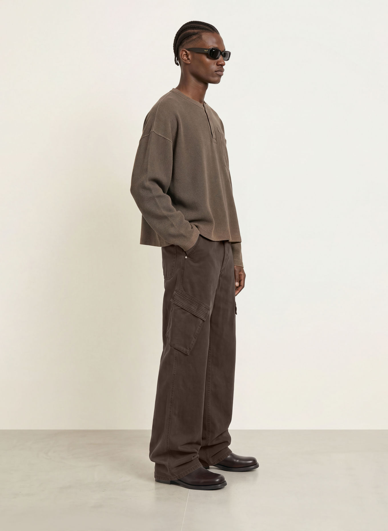 REPRESENT Cargo kalhoty Regular Fit: TMAVĚ HNĚDÁ