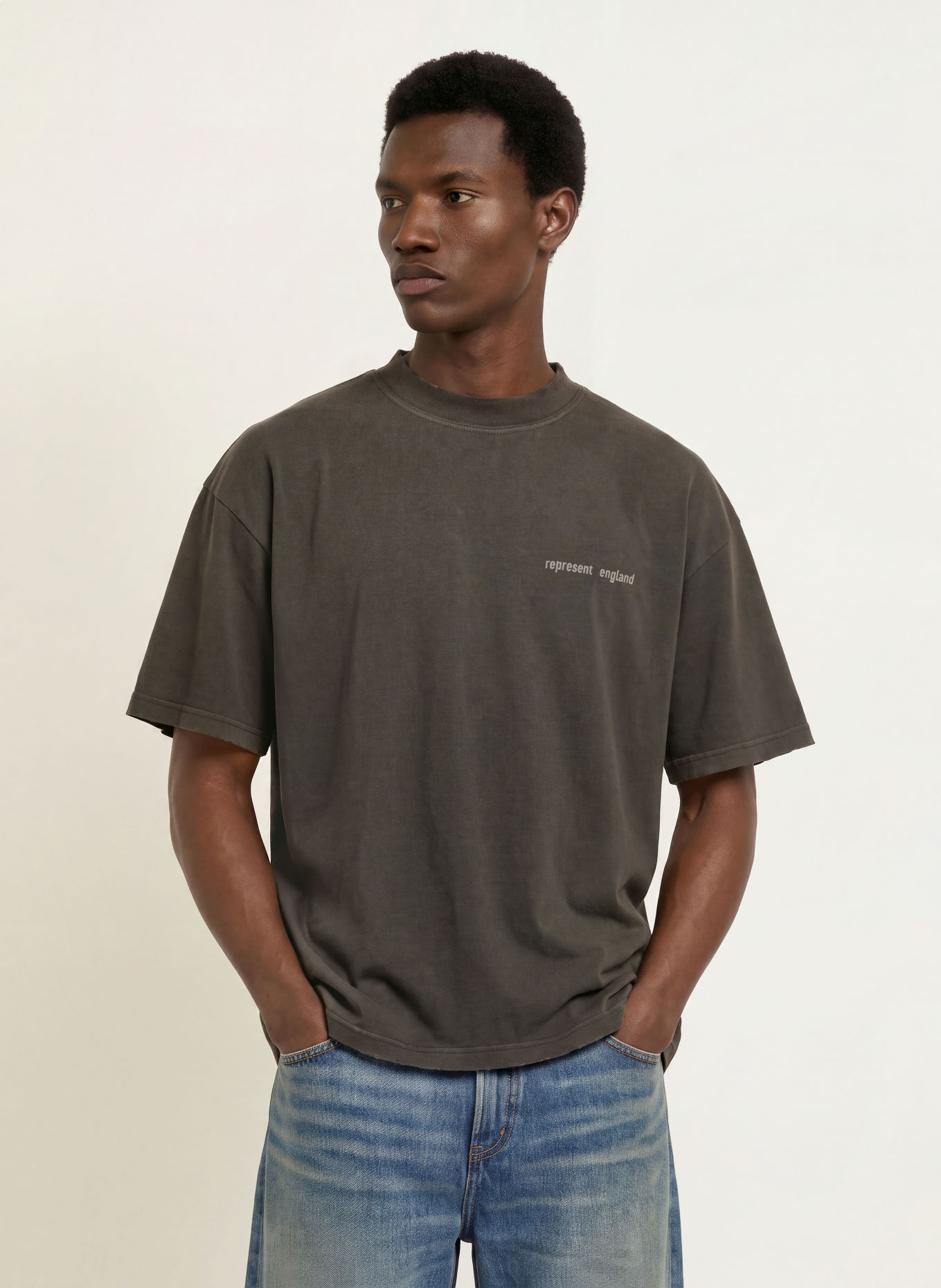REPRESENT T-Shirt RESENT: DUNKELGRAU / GRAU