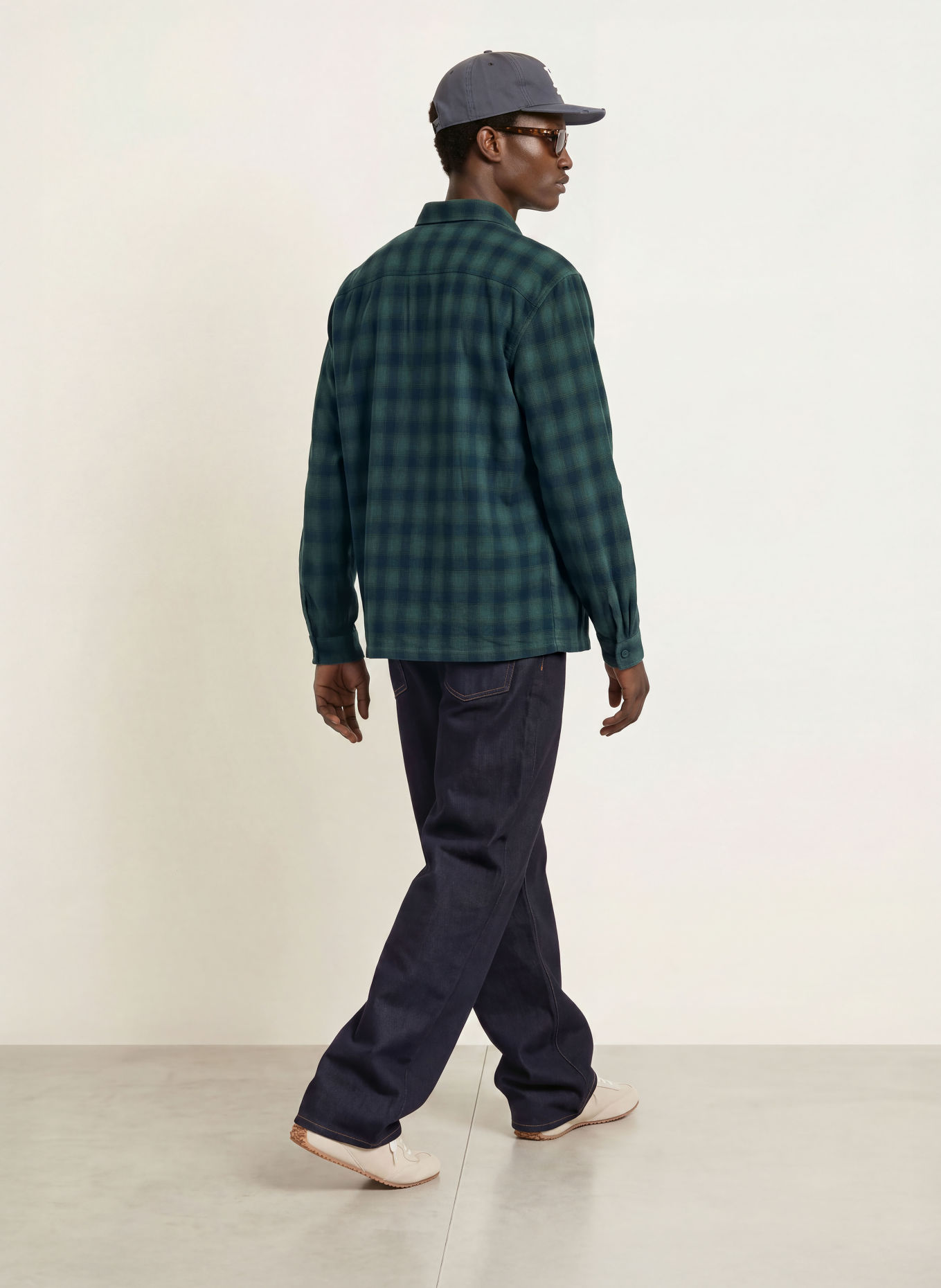 REPRESENT Chemise RESENT Comfort Fit: VERT / BLEU FONCÉ