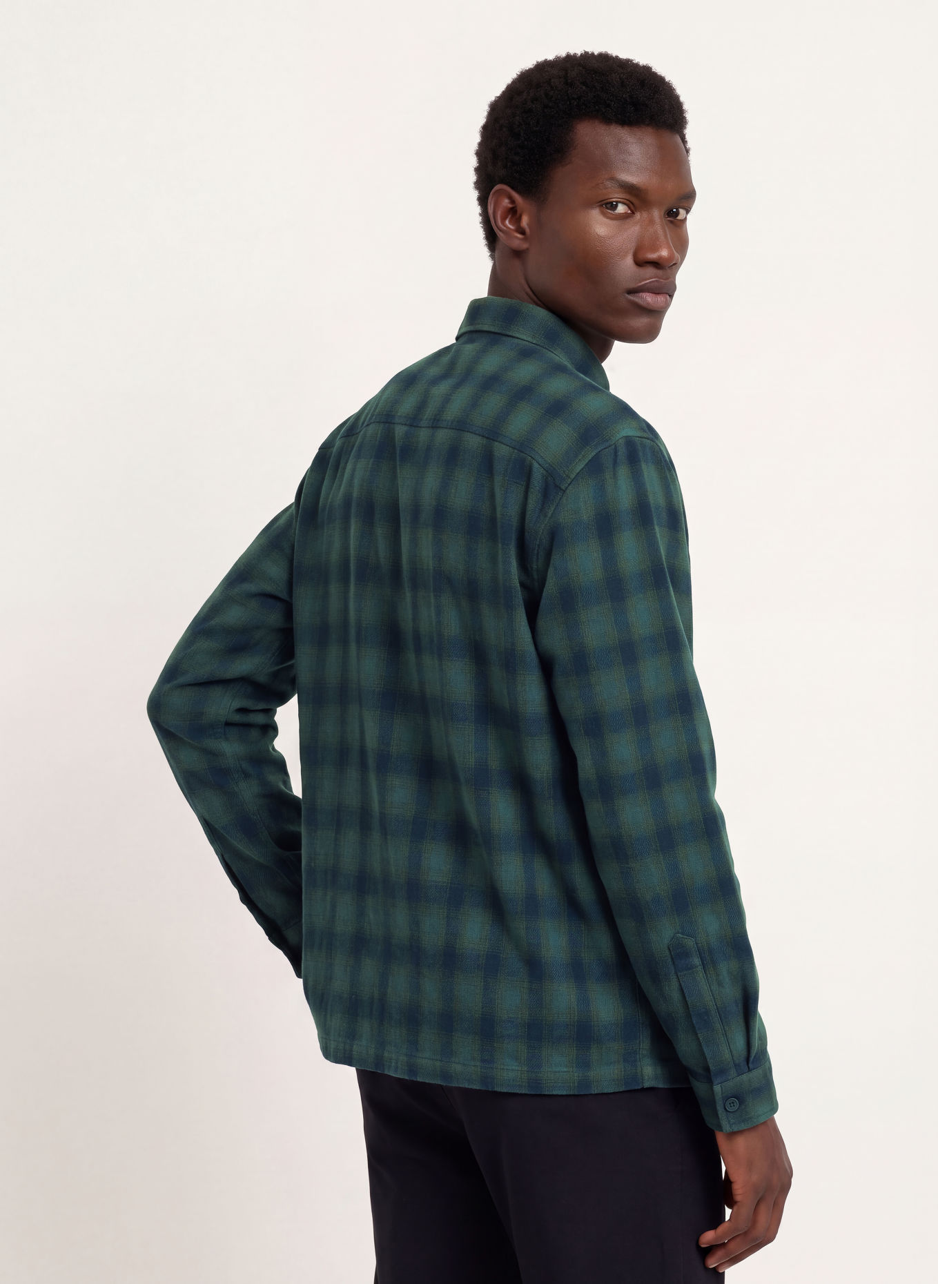 REPRESENT Chemise RESENT Comfort Fit: VERT / BLEU FONCÉ