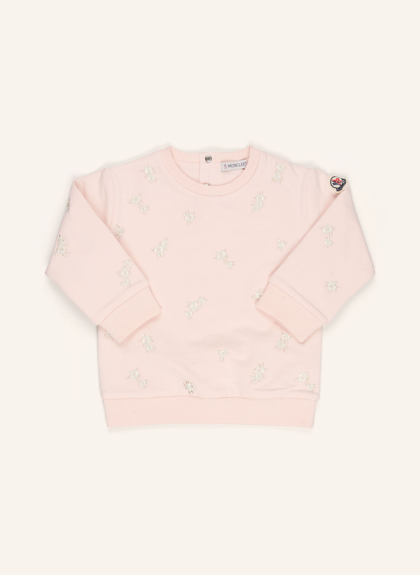 MONCLER enfant Set: Sweatshirt und Leggings: ROSÉ / CREME