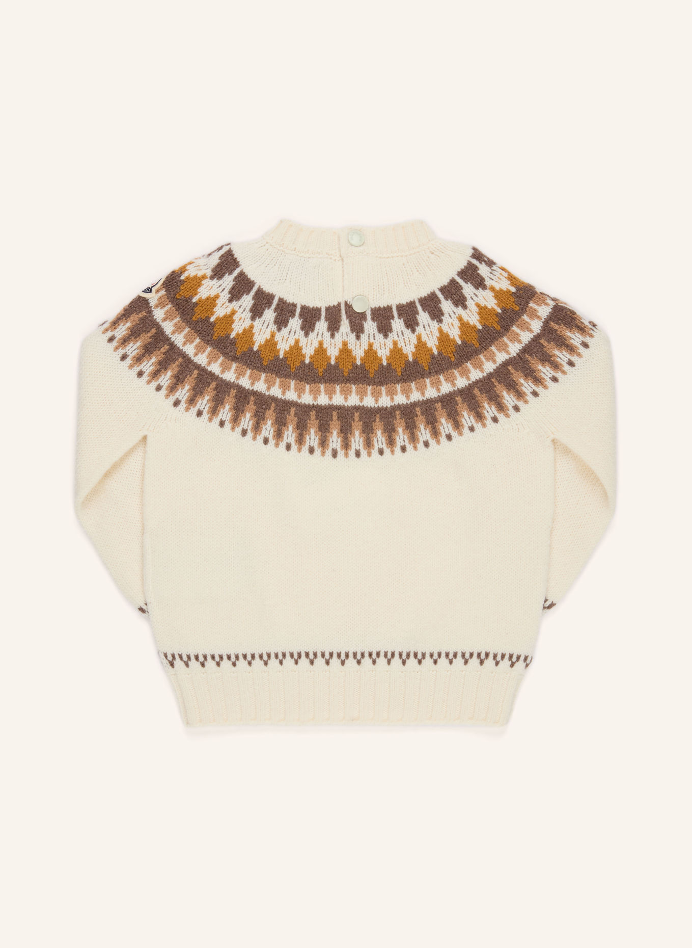 MONCLER enfant Trui: ECRU / COGNAC / MARRON FONCÉ