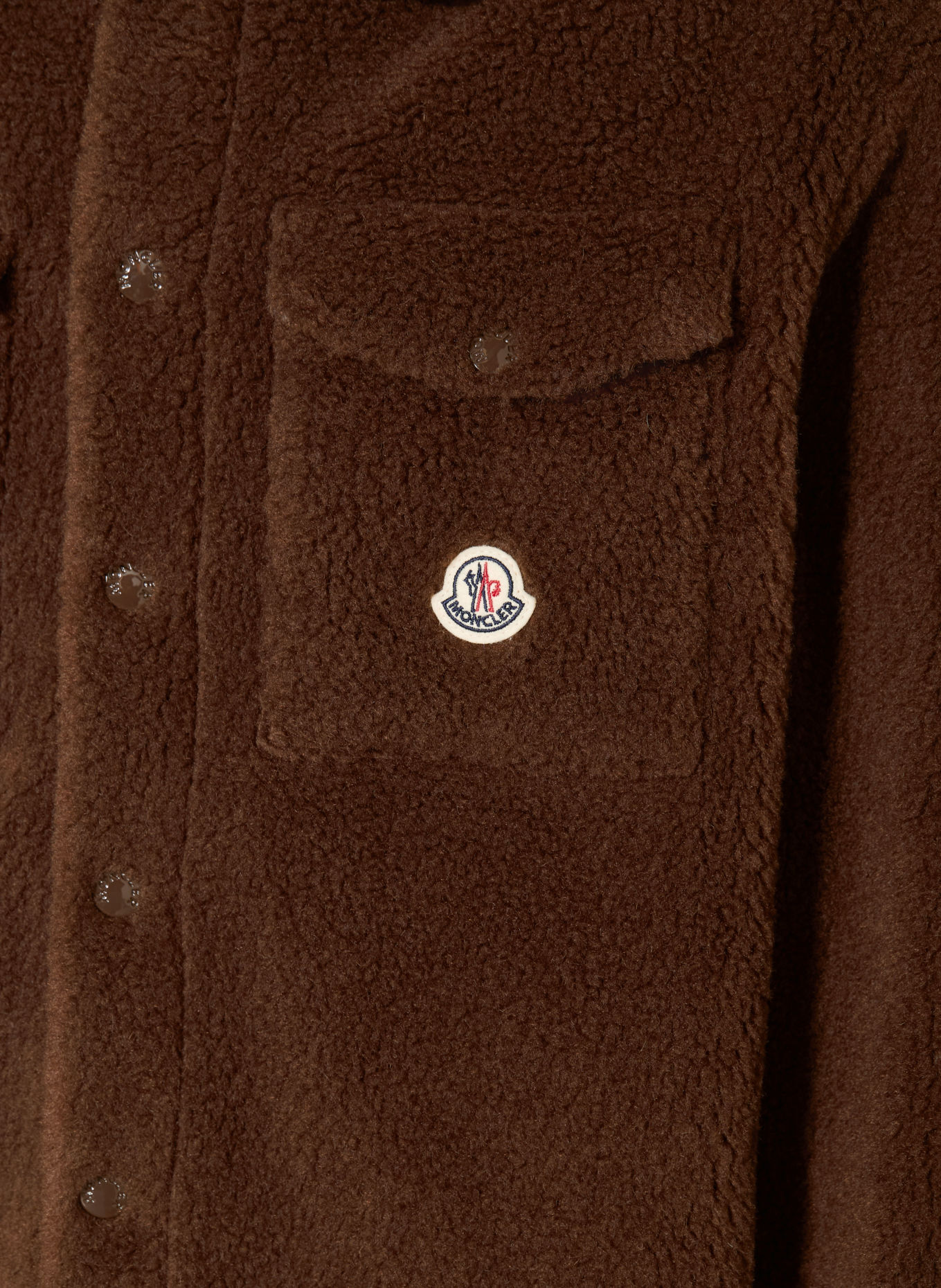 MONCLER enfant Teddyfell-Overshirt: DUNKELBRAUN