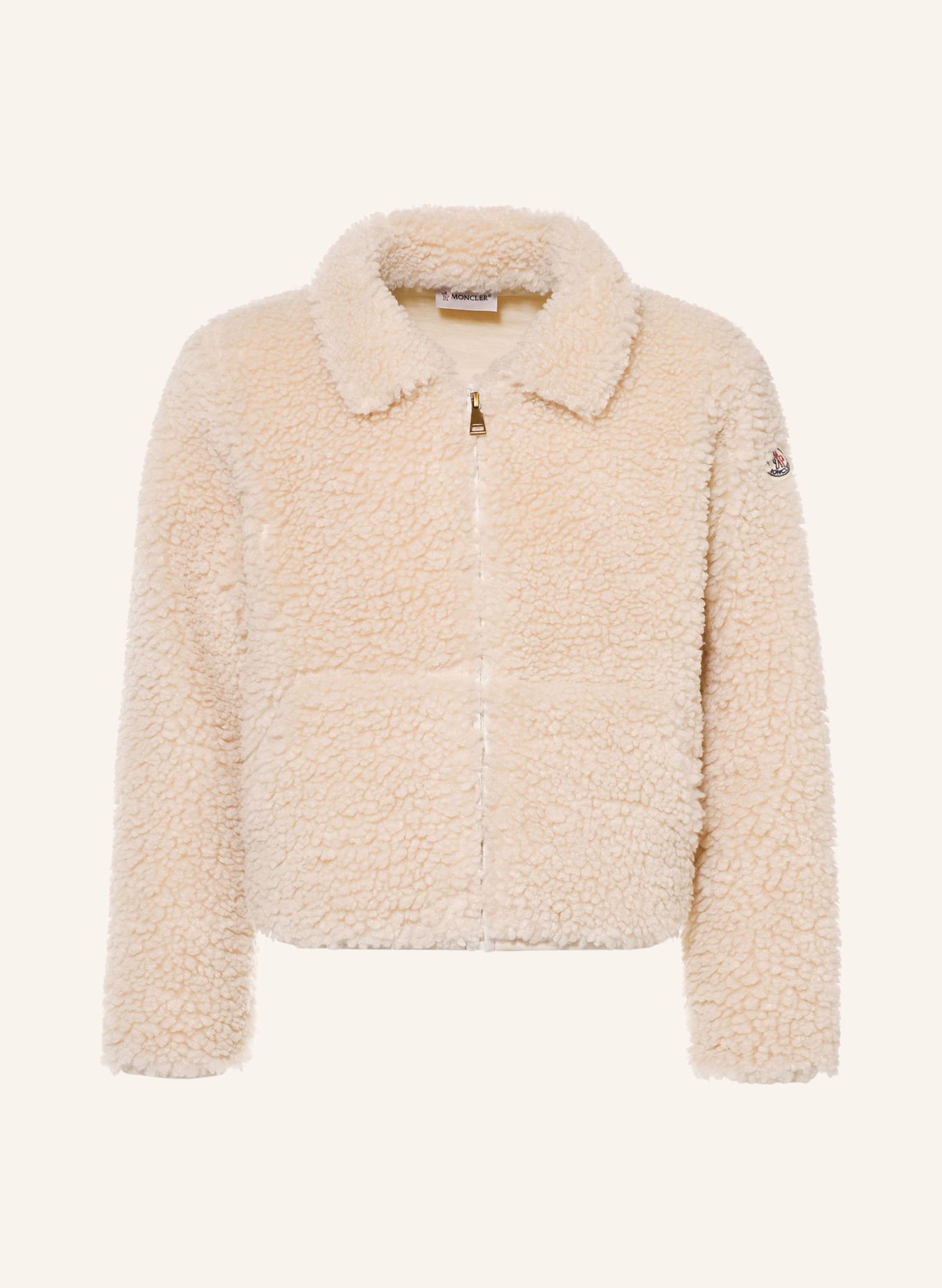 MONCLER enfant Teddyfell-Jacke: HELLBRAUN