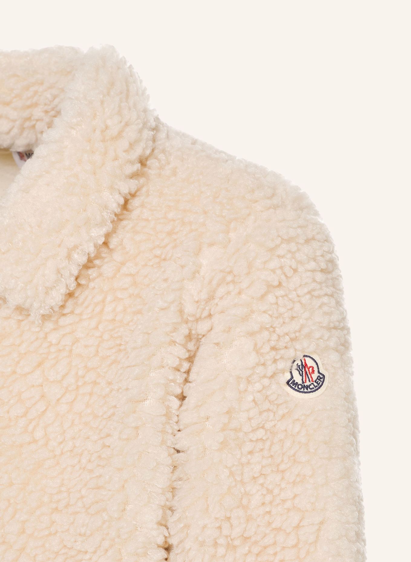 MONCLER enfant Teddyfell-Jacke: HELLBRAUN