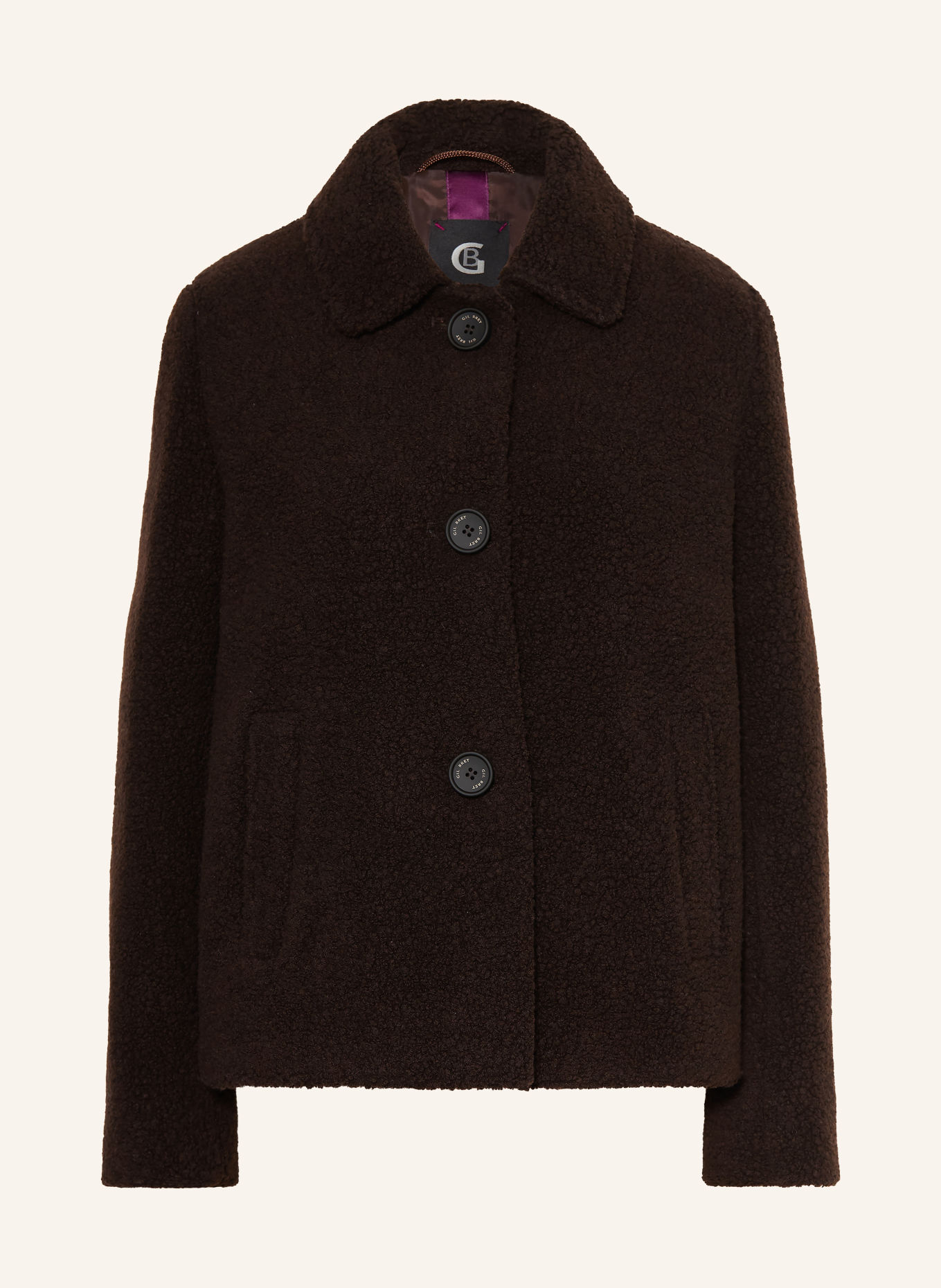 GIL BRET Blazer van teddybont: MARRON FONCÉ