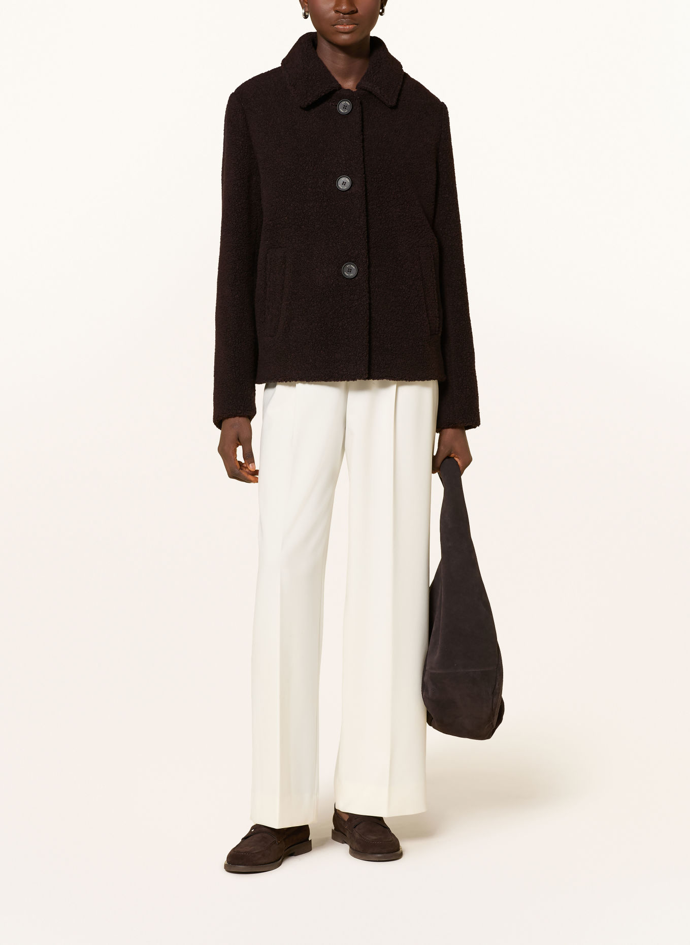 GIL BRET Blazer van teddybont: MARRON FONCÉ