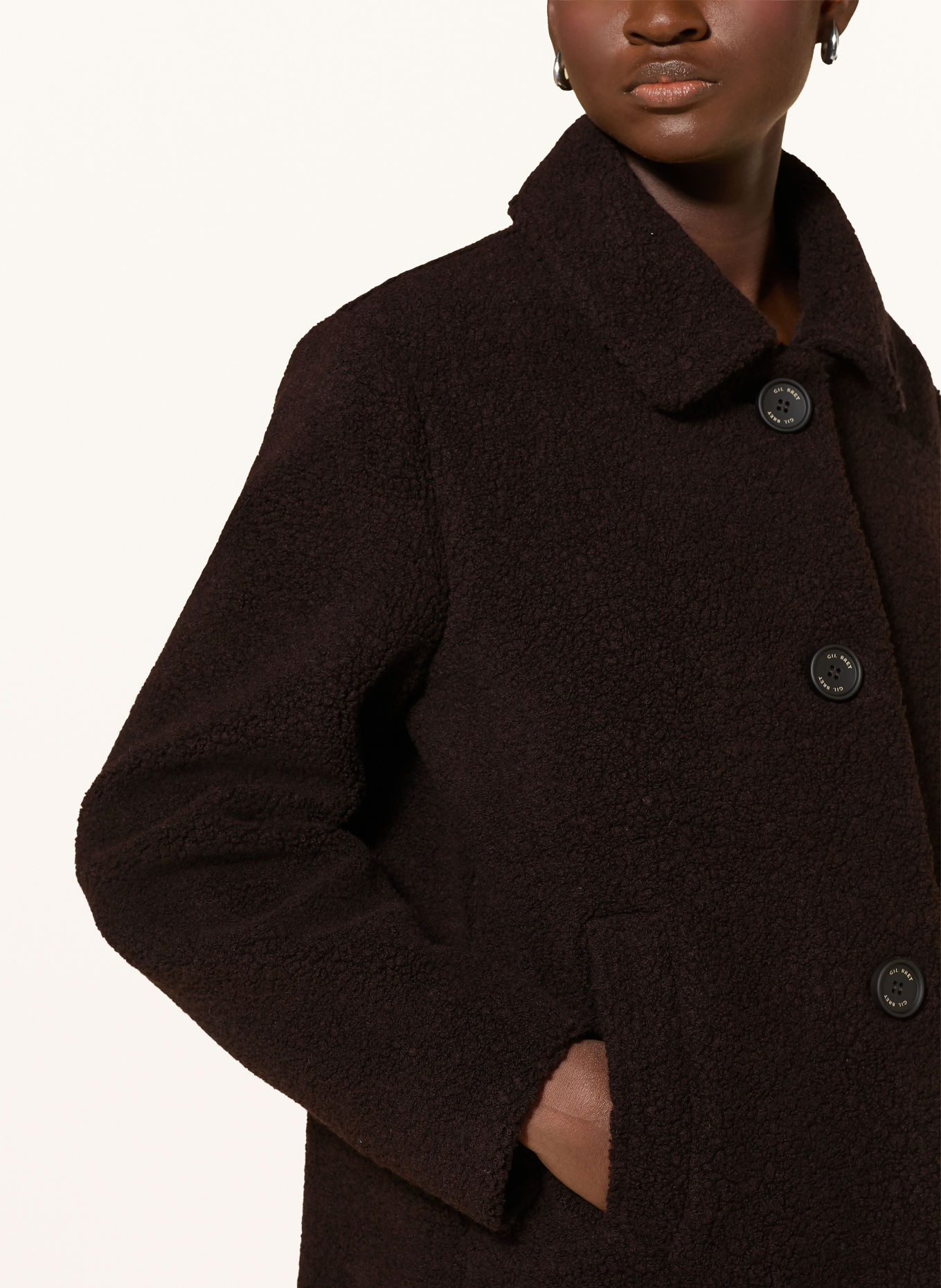 GIL BRET Blazer van teddybont: MARRON FONCÉ