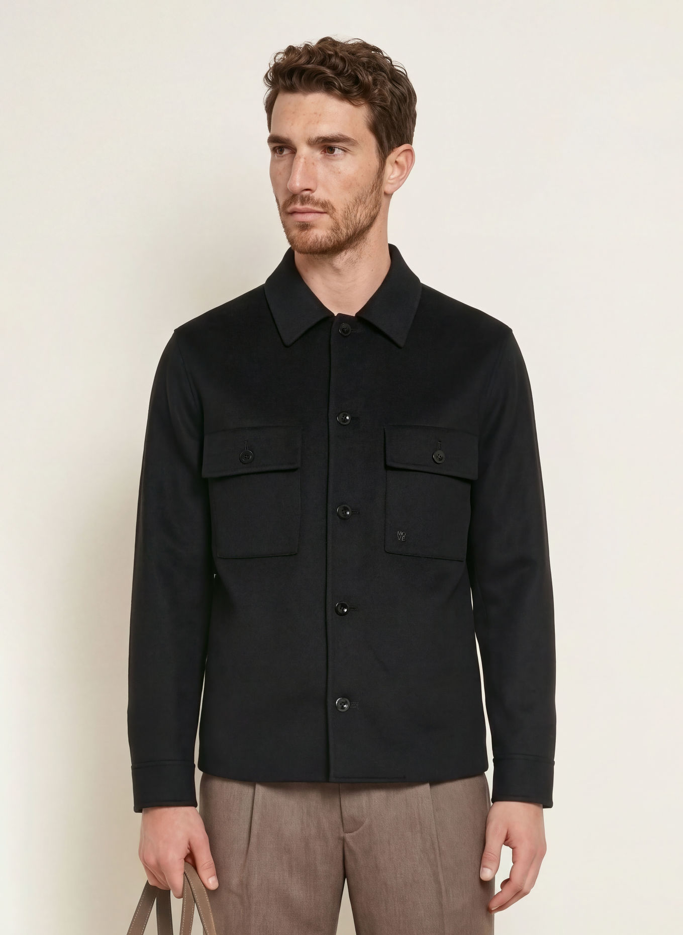 DIGEL move BURKE Overshirt: BLACK