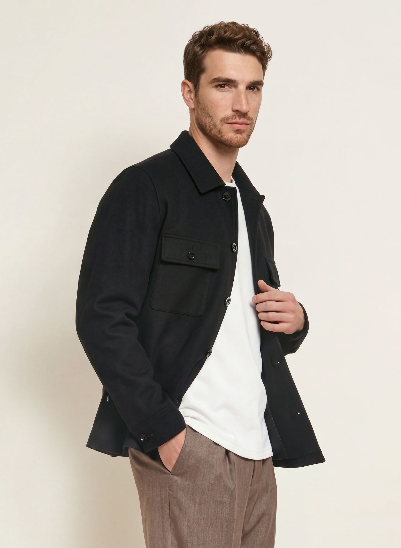 DIGEL move BURKE Overshirt: BLACK