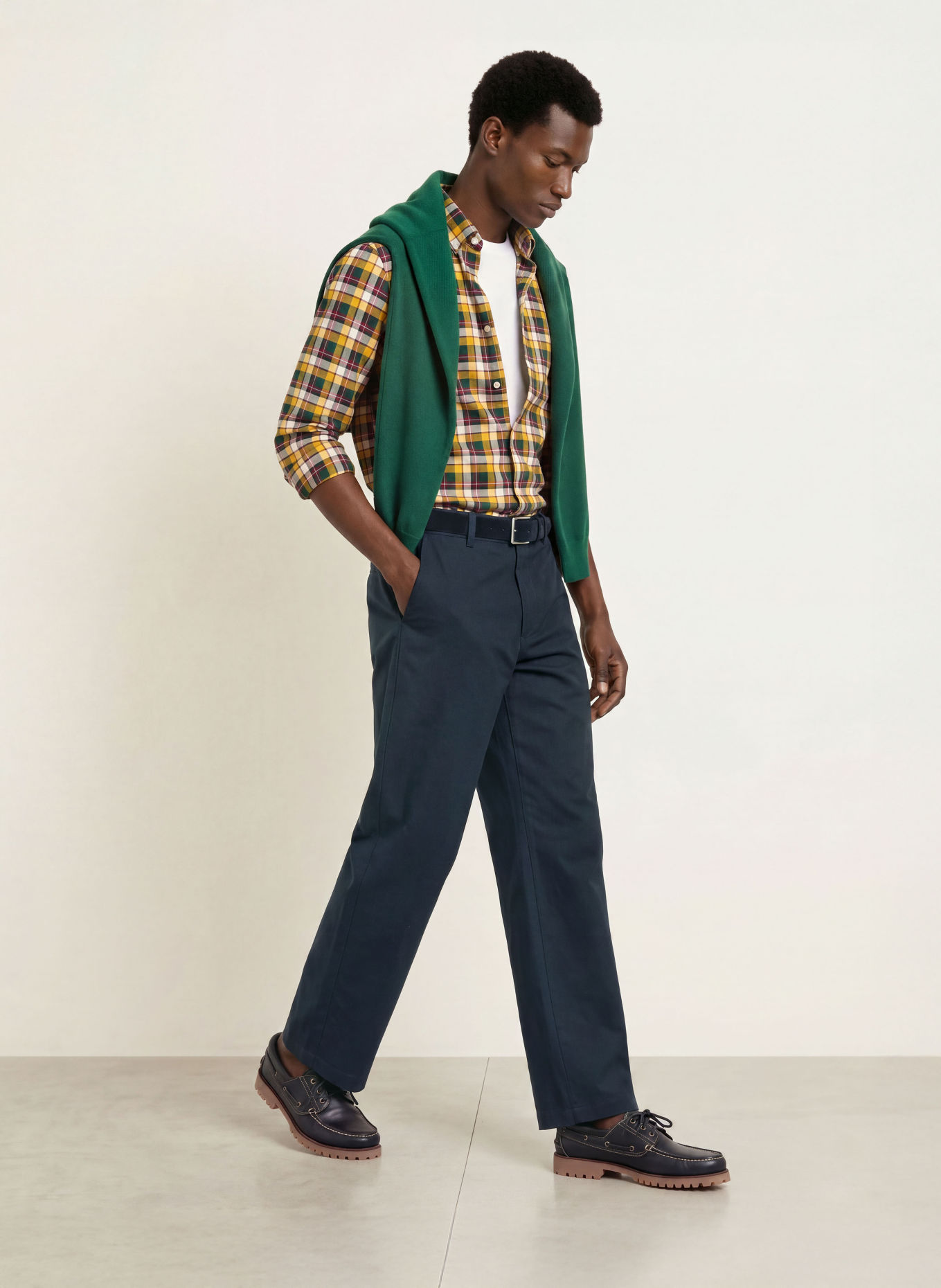 GANT Chemise coupe classique: GROEN / ROUGE FONCÉ / JAUNE