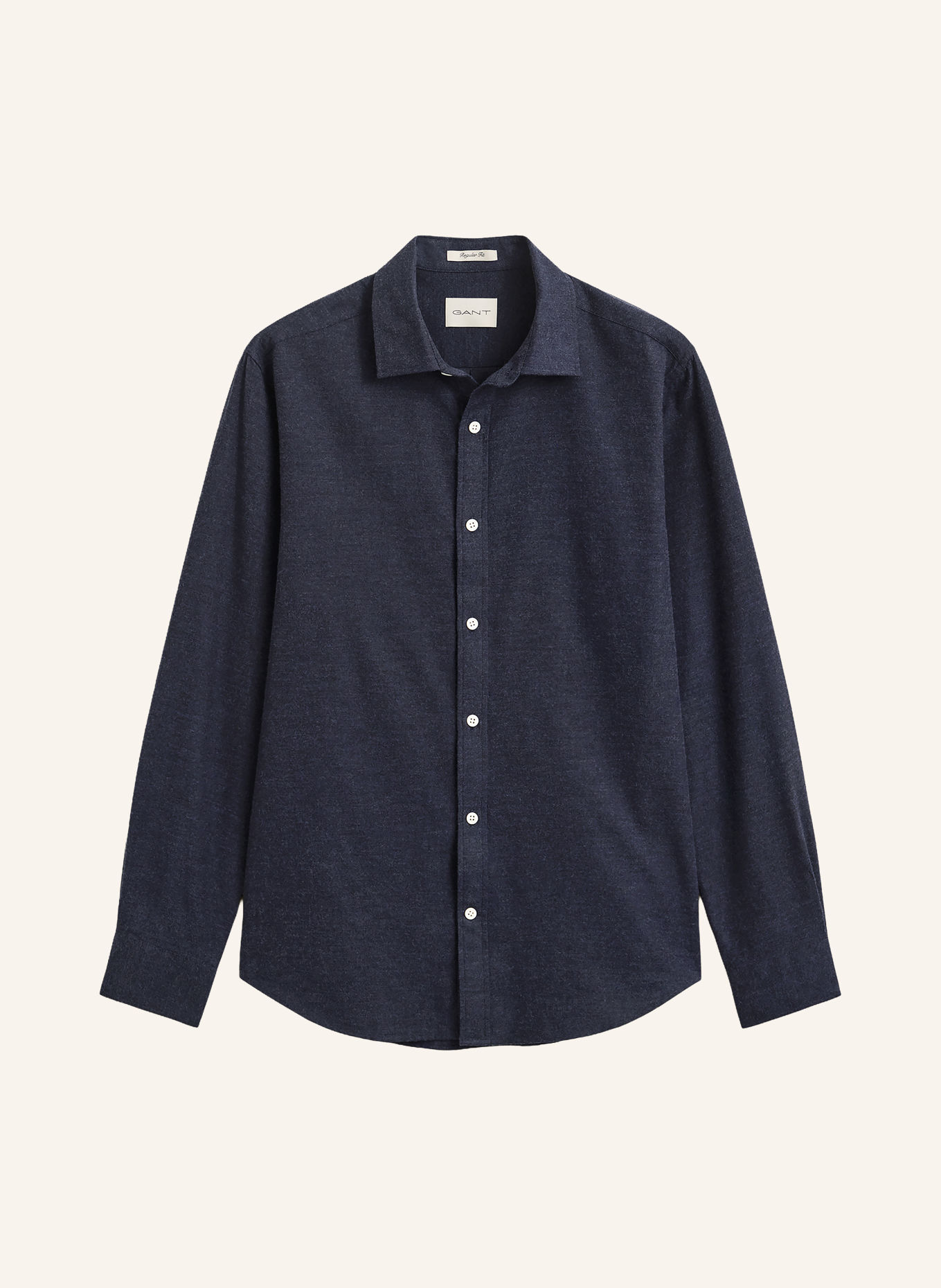 GANT Regular-fit flannel shirt: DARK BLUE